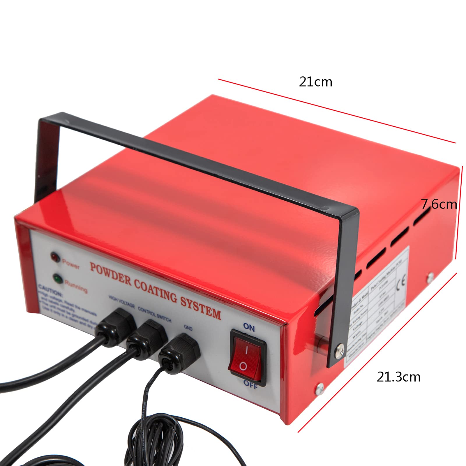 **Powder Coating Gun Kit PC03-2 - Electric Portable Powder Coating System with Foot Switch & 2 Plastic Bottles - DIY Automotive, Home, Garden Projects (Red-1) - Perfect for Metal Furniture, Bike Frames & DIY Crafts**