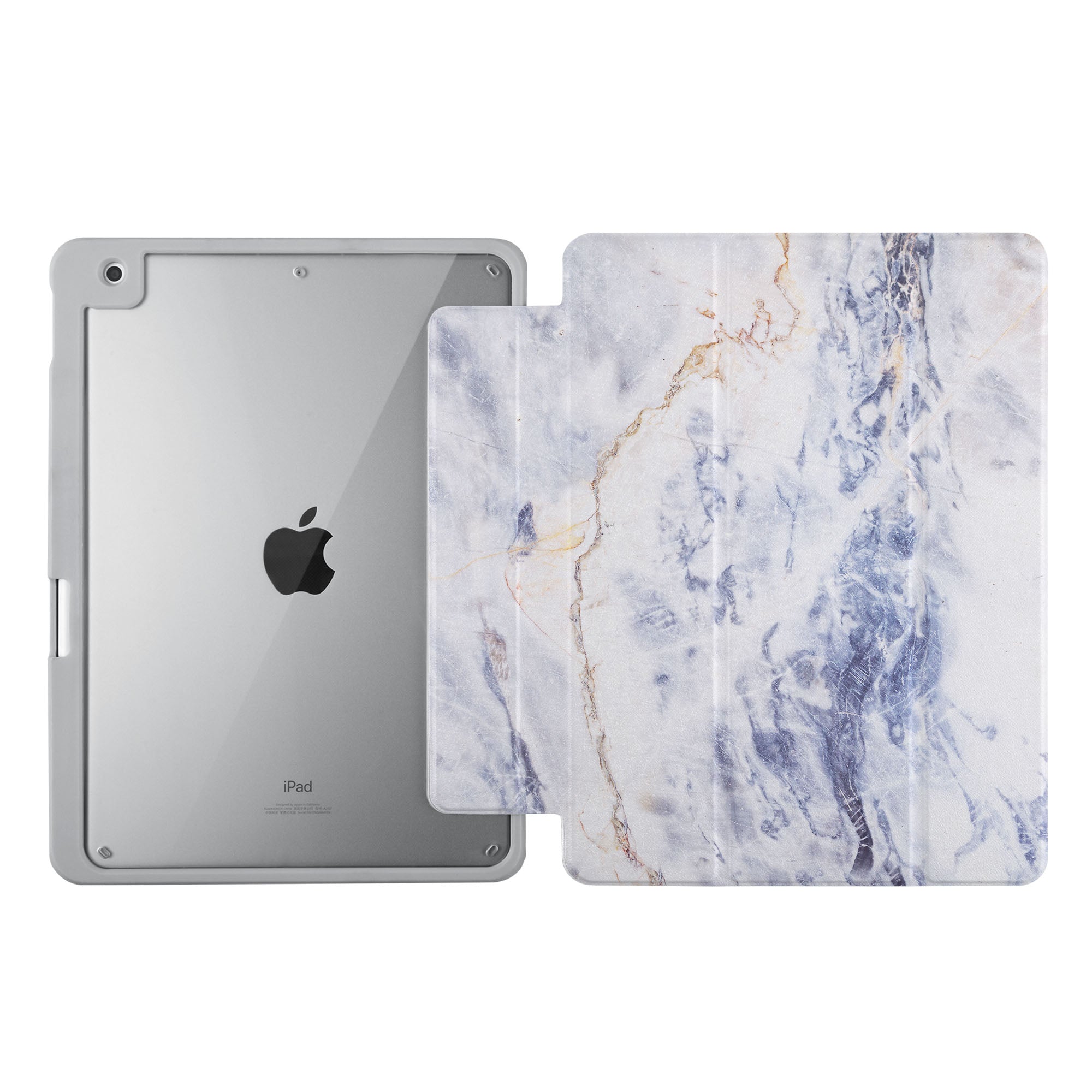 Premium 360° Rotating iPad Case with Marble Design - Durable Protection for iPad Air/Pro, Perfect for Work, Travel & Home Use