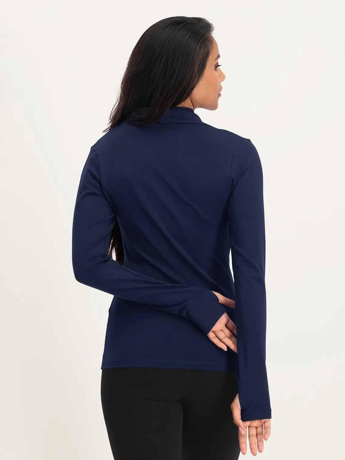 Urban Goddess Ishtar Long Sleeve Yoga Top for Women - Midnight Blue - Perfect for Yoga, Pilates & Gym Workouts