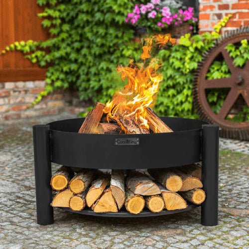 Montana 24 Inch Outdoor Fire Pit - Heavy Duty Steel Fire Bowl for Backyard, Patio, Camping & Garden - Perfect for Bonfires, Roasting Marshmallows & Outdoor Gatherings