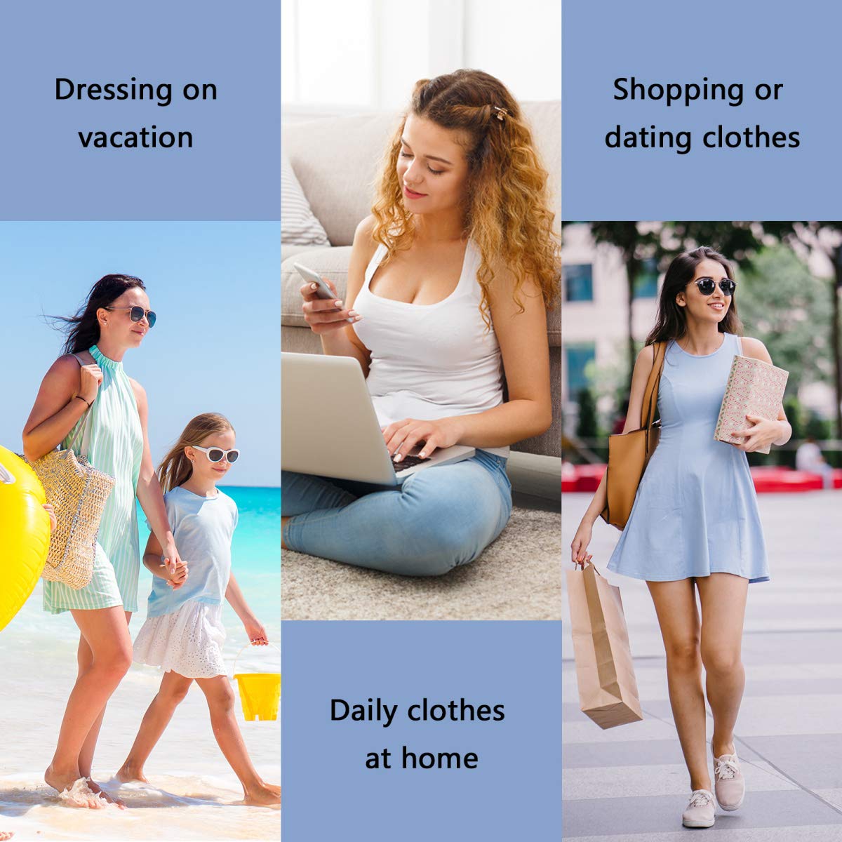 Women's Summer Casual Sleeveless T-Shirt Swing Dress - Party Midi Tank Dress for Beach, Vacation & Night Out