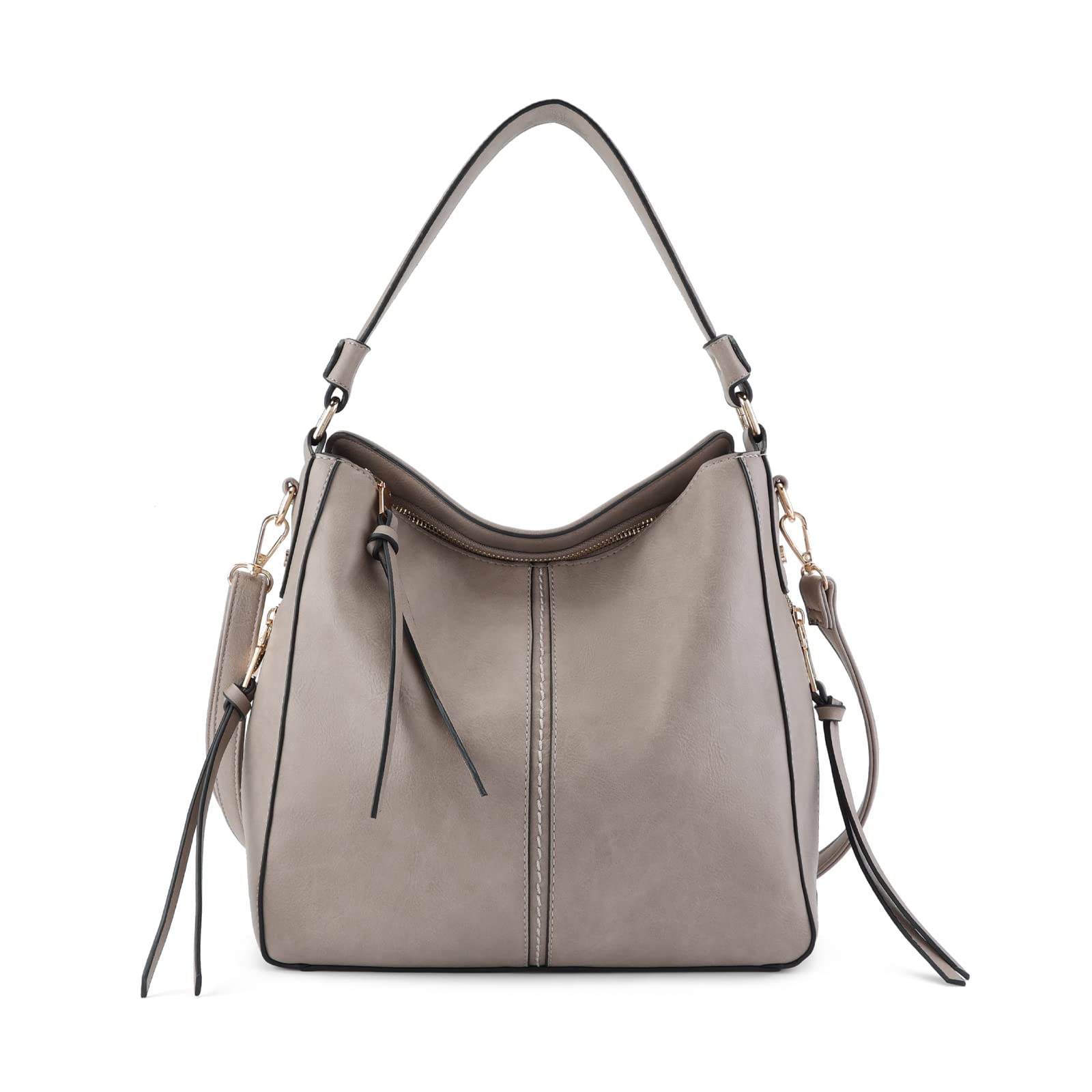 Spacious Women's Hobo Shoulder Bag - PU Leather Tote Purse with Adjustable Strap & Tassel Decoration | Perfect for Work, Travel & Everyday Use