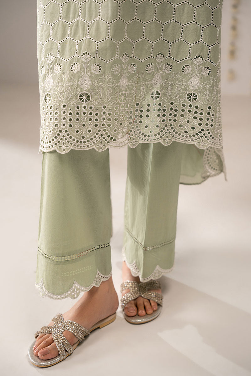 LUSH GREEN 3PC Ethnic Outfit Set (Shirt, Trouser & Dupatta) for Women - Traditional Indian Pakistani Formal Wear for Weddings, Parties & Festive Occasions