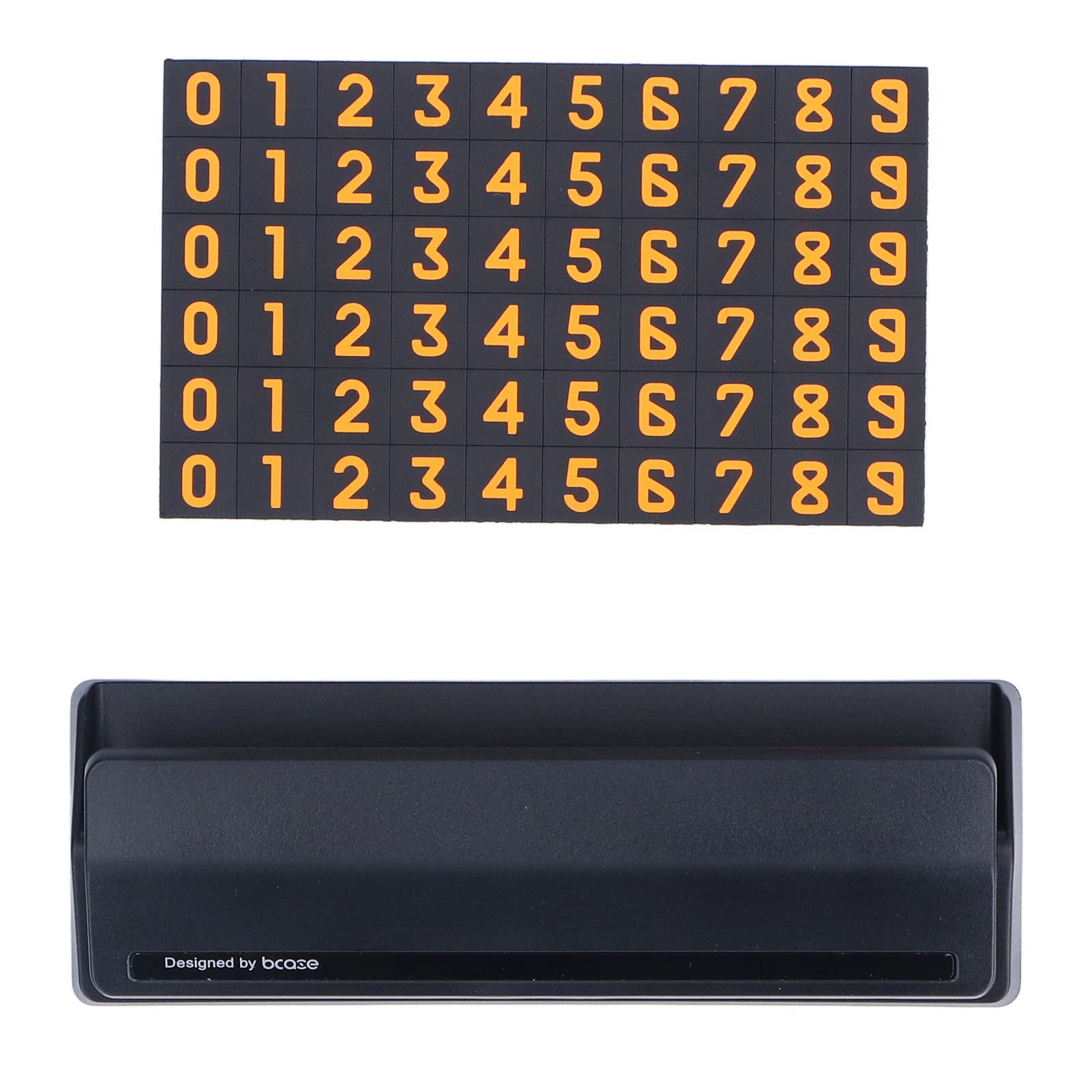 Shanrya Car Parking Number Plate - Easy to Install, Durable & Eco-Friendly Temporary Parking Card for Vehicles - Perfect for Home, Office & Outdoor Use (Black)