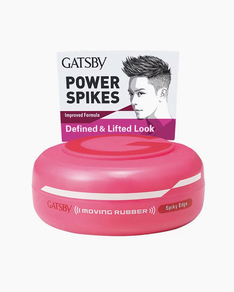 GATSBY Moving Rubber Spiky Edge Hair Wax - Strong Hold Styling Gel for Men - Perfect for Spiky, Textured, and Messy Hairstyles - Salon-Quality Hair Product for Daily Use and Special Occasions