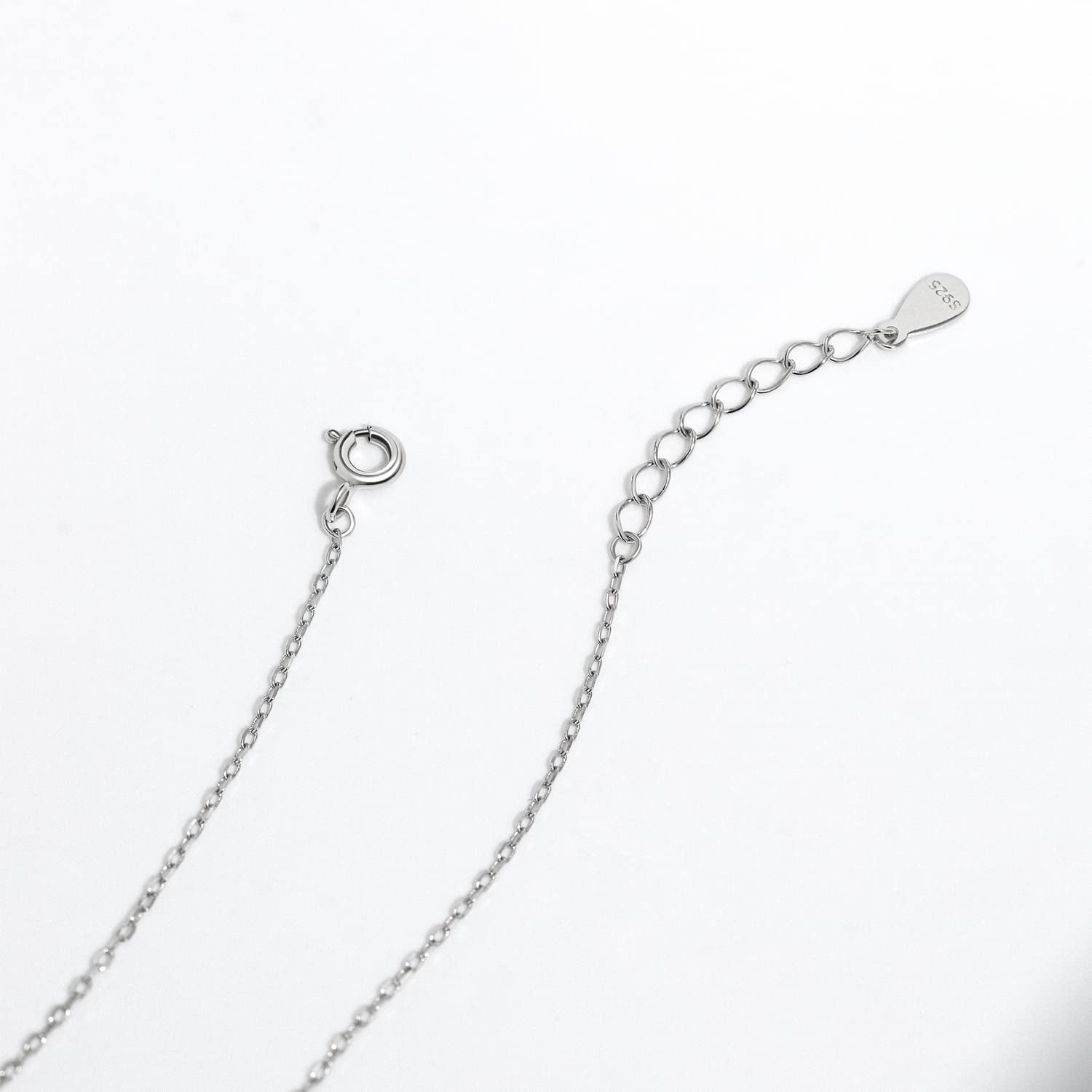 Meissa Sterling Silver Dainty Diamond Necklace for Women - Elegant Wedding, Bridal & Bridesmaid Jewelry - Handmade Crystal Choker Necklace - Perfect for Weddings, Anniversaries & Special Occasions (Silver)