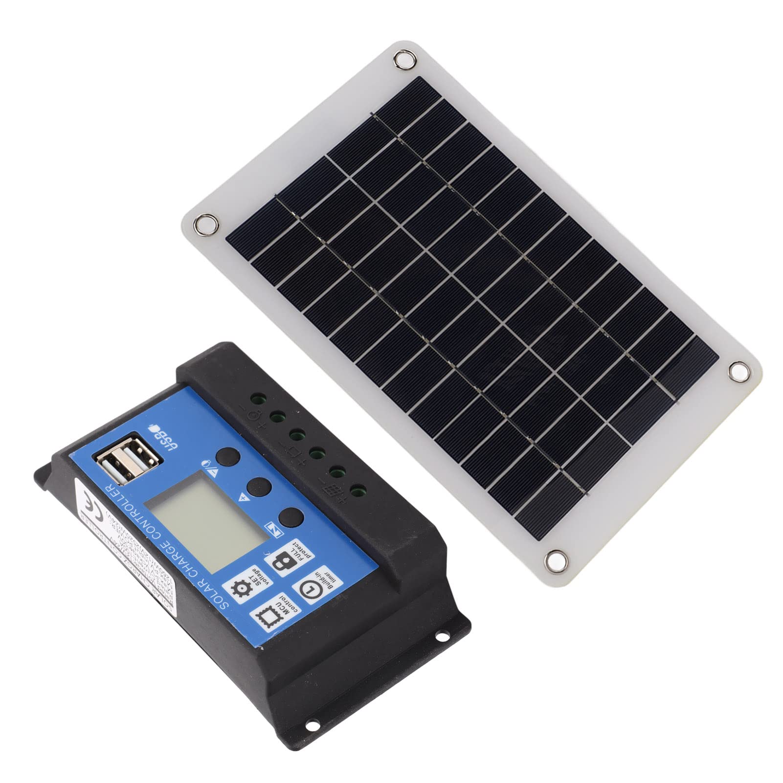 50W Foldable Solar Panel with Charger - Honiwu Portable Polysilicon Solar Cell Panel for Outdoor Camping, Hiking, RV & Emergency Power Backup | Solar Battery Charger for Phones, Laptops & Small Devices