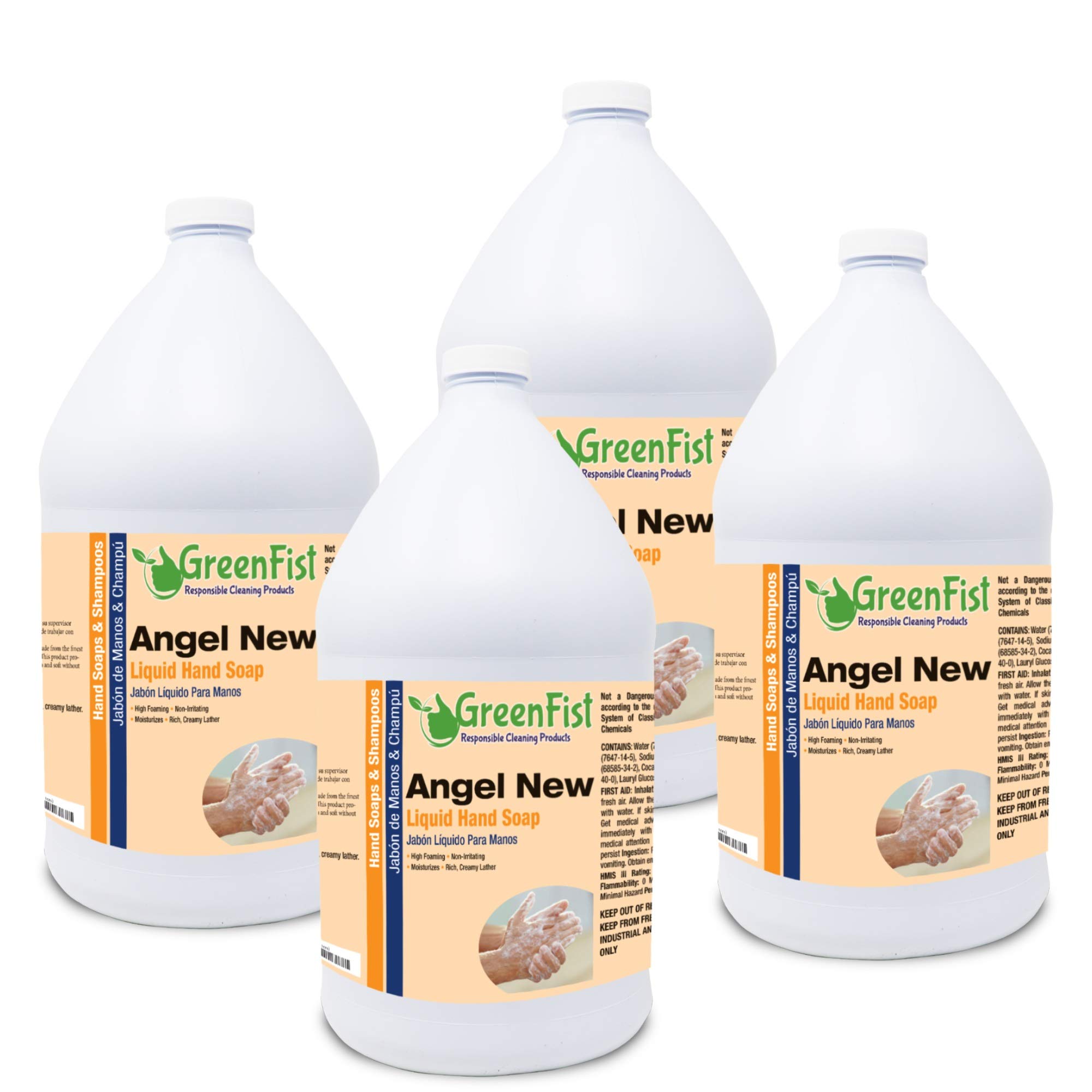 Eco-Friendly Biodegradable Liquid Hand Soap Refill - 4 Pack (4 x 1 Gallon, 128oz Each) | Plant-Based, Gentle on Skin | Perfect for Home, Office & Commercial Use
