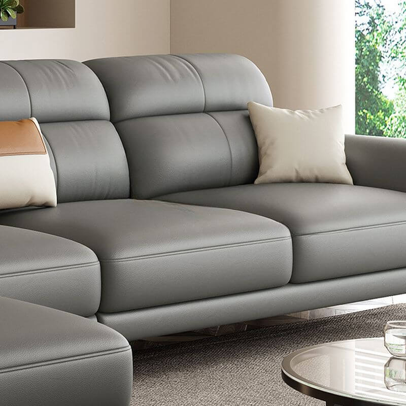 L-Shaped Sectional Sofa with Chaise Lounge - Apricot/Tan 4-Piece Set, Left-Facing - Perfect for Living Room, Family Room & Small Spaces