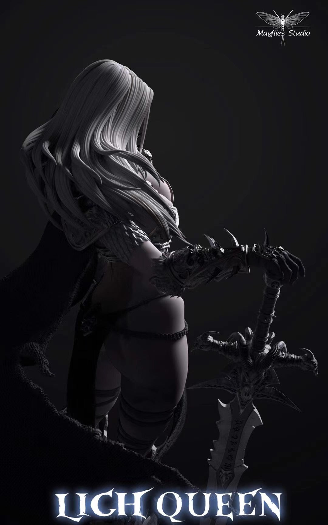 Mayflies Studio Lich Queen Statue - Gothic Fantasy Collectible for Home Decor & Tabletop RPG Gaming
