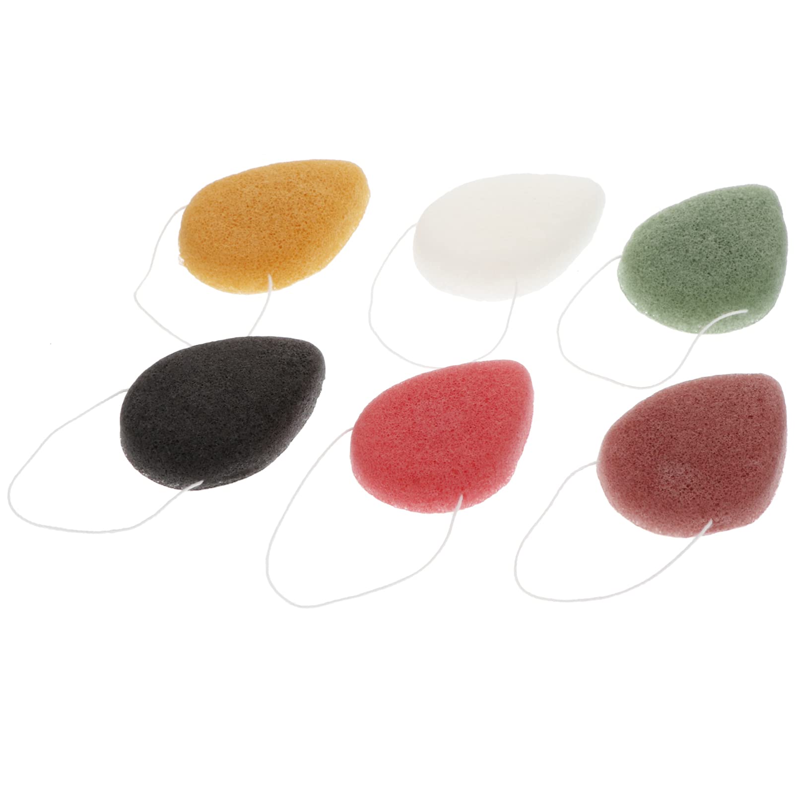 Lurrose 6-Pack Face Wash Puff - Exfoliating Facial Cleansing Sponge for Wet & Dry Use - Charcoal Makeup Sponge Puff for Skin Care & Body - Perfect for Daily Cleansing, Makeup Removal & Gentle Exfoliation