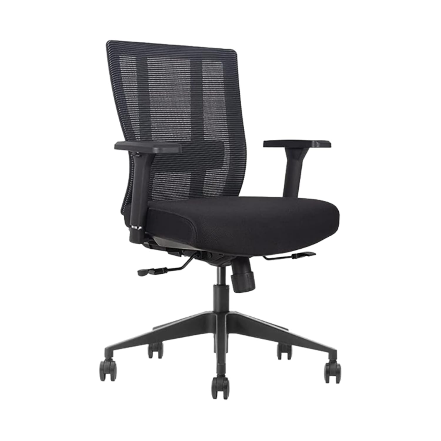 Ergonomic Office Chair with Breathable Mesh Back - Adjustable Height & Lumbar Support for Home & Office Use (Black) - Perfect for Long Hours of Sitting, Gaming, or Working from Home