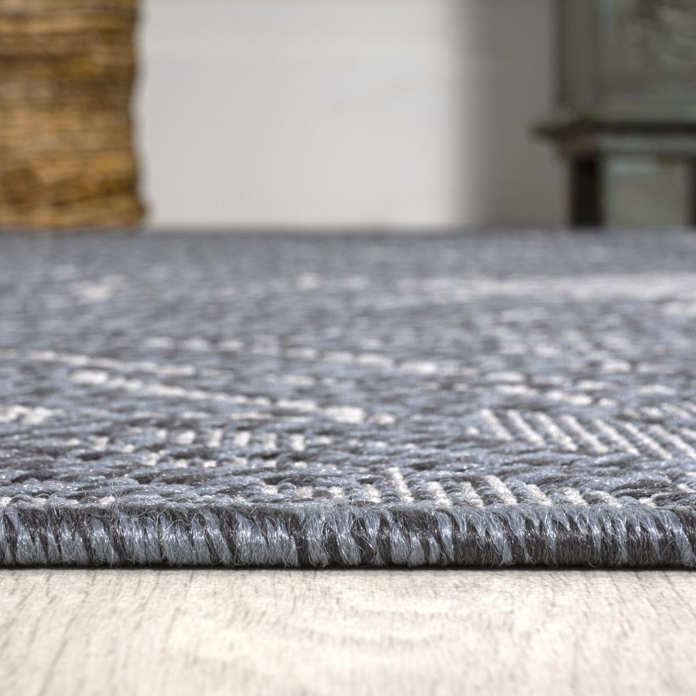 Bahamas Modern All Over Floral Indoor/Outdoor Area Rug - Soft Non-Slip Floor Mat for Living Room, Bedroom, Patio & Deck Decor