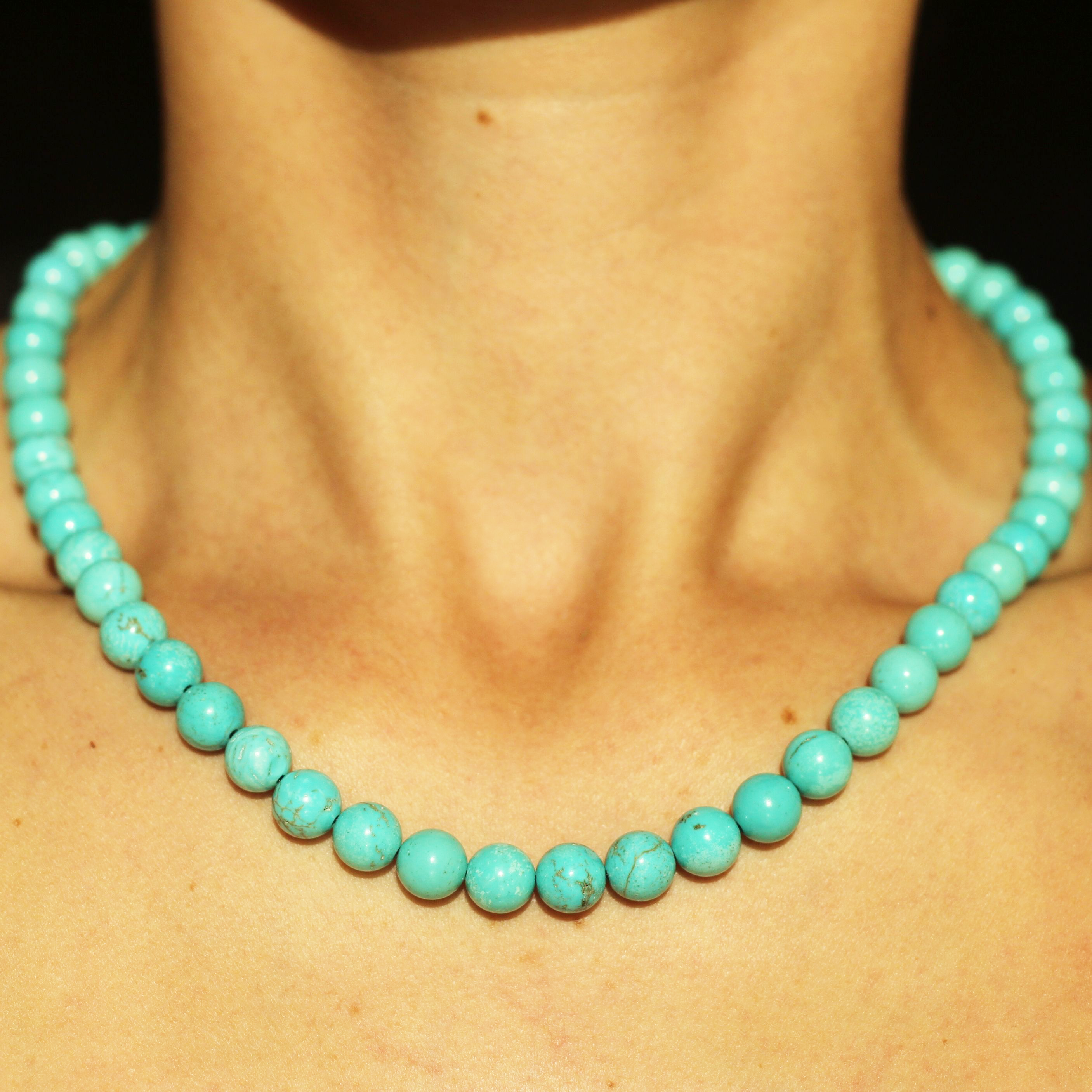 Handmade Turquoise Beaded Necklace for Women | Boho Chic Jewelry | Perfect for Festivals, Weddings & Everyday Wear