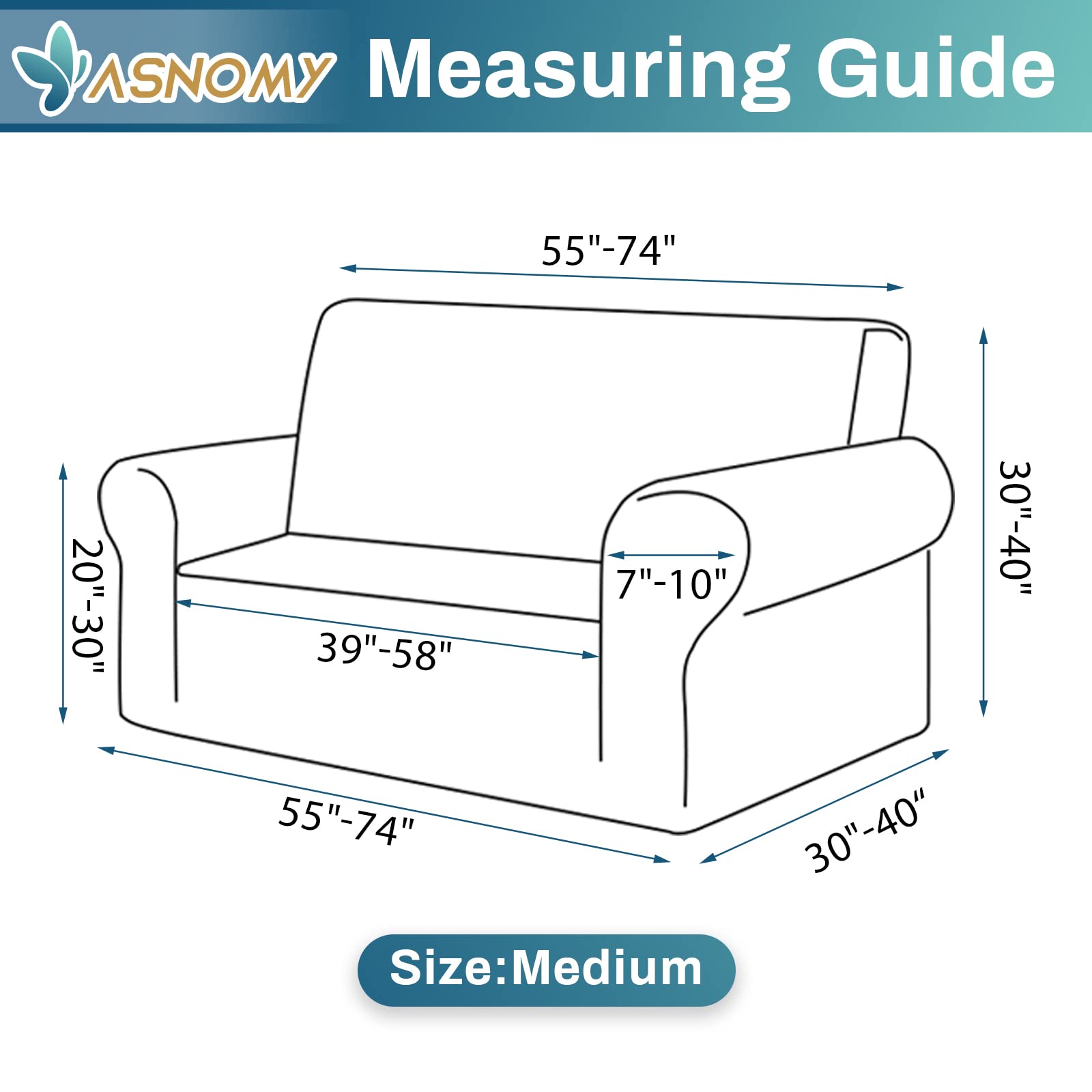 Stretch Sofa Slipcovers for 2-Cushion Loveseat - Pet Proof Jacquard Fabric Couch Covers with Small Checks - Medium Champagne (Home Decor, Living Room Furniture Protection)