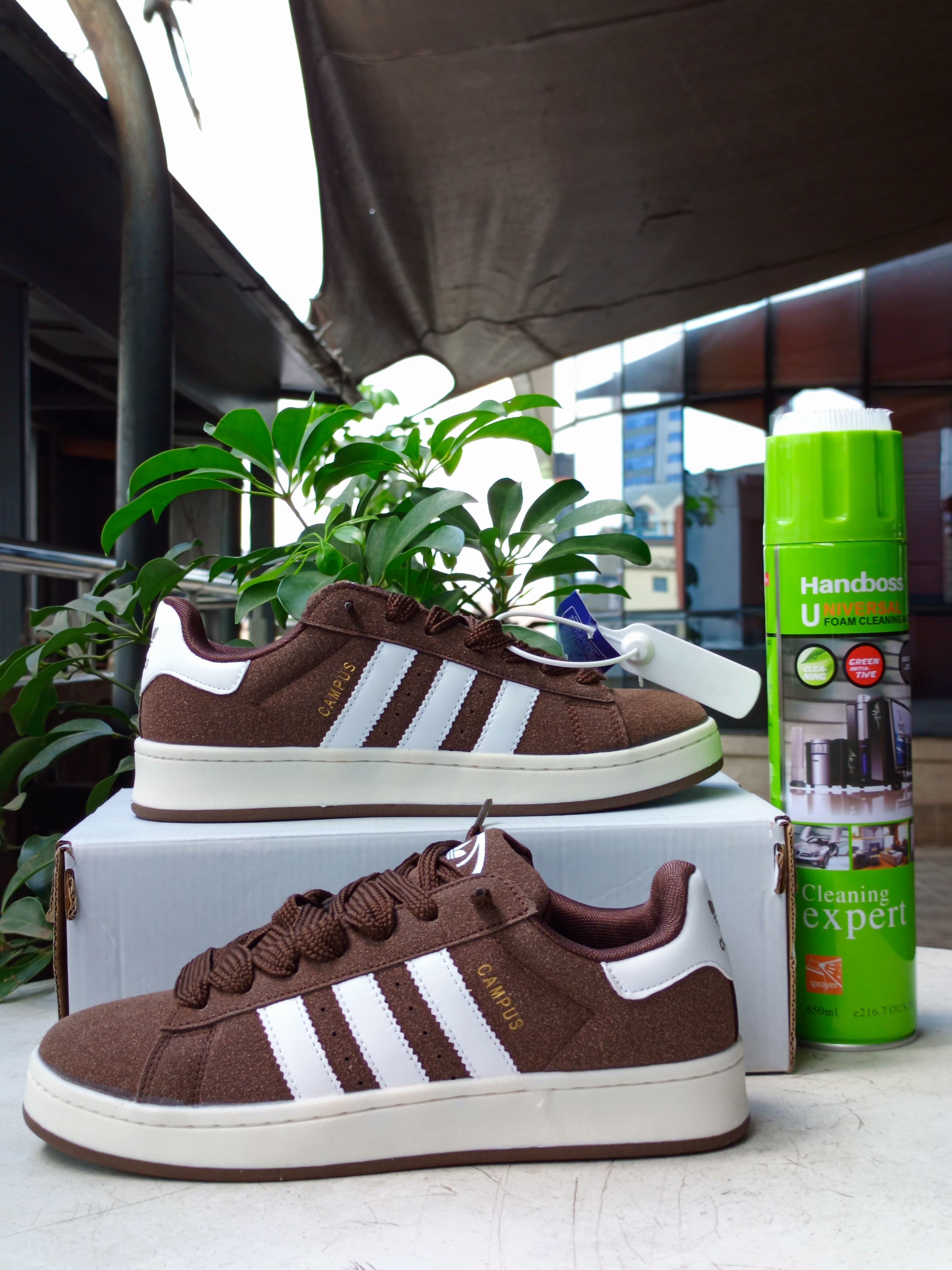 Adidas Campus Sneakers for Men & Women - Brown & White Retro Running Shoes for Casual Wear, Gym, and Street Style