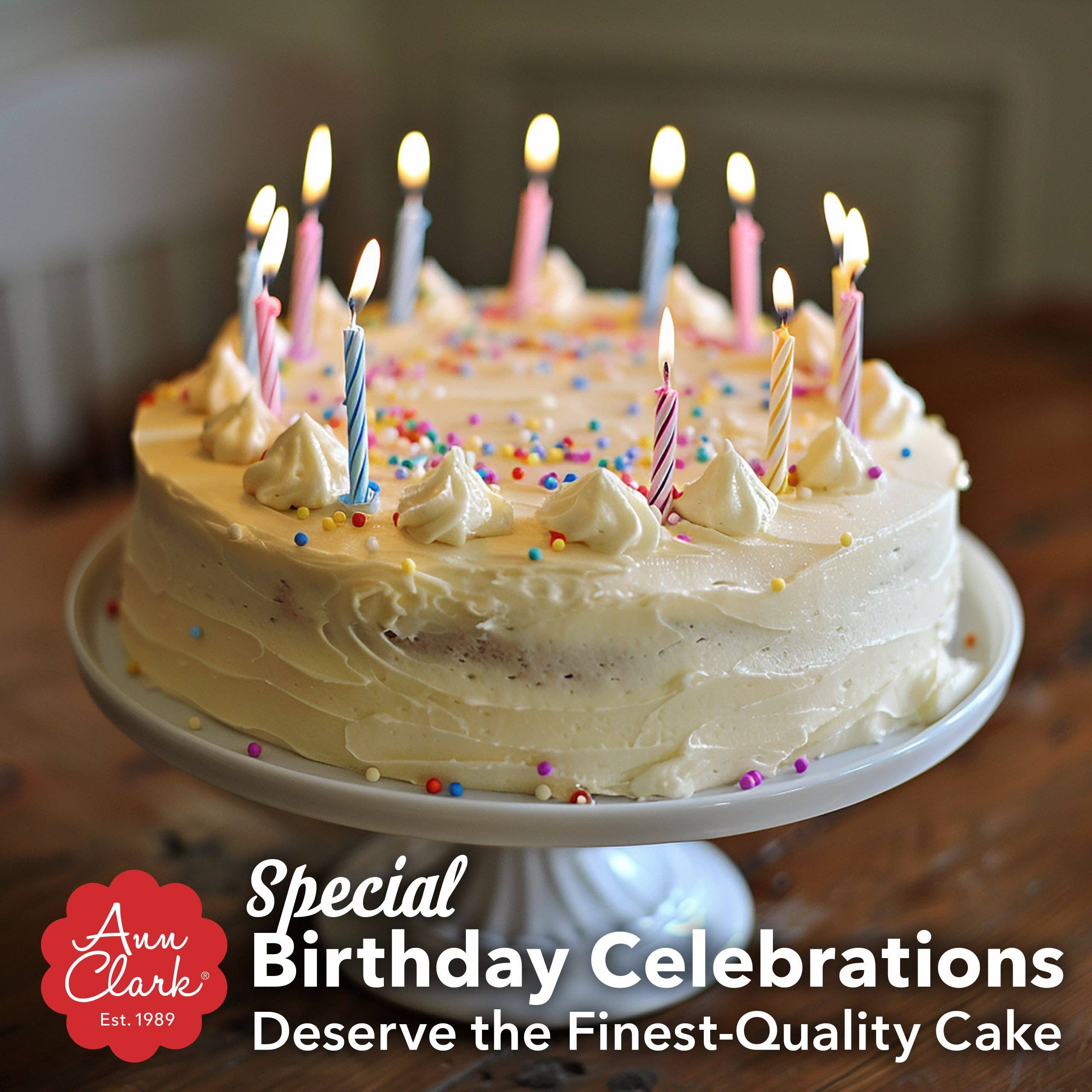Ann Clark Chocolate Cake Mix with Vanilla Buttercream Frosting - Easy Baking for Birthdays, Parties & Desserts | Premium Homemade Cake Mix for Family Gatherings & Special Occasions