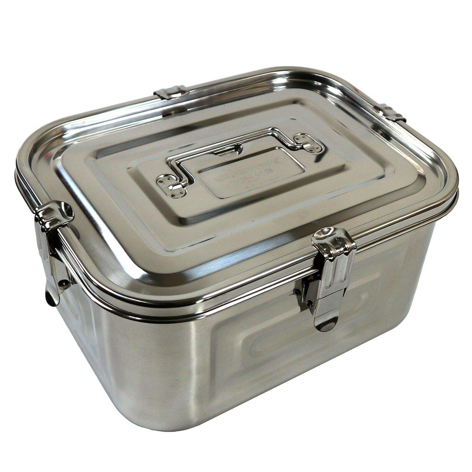 Premium Stainless Steel Kimchi Fermentation Container - 5L (168oz) Rectangular Food Storage Box with Airtight Lid - Ideal for Homemade Kimchi, Pickles, Sauerkraut & Fermented Foods