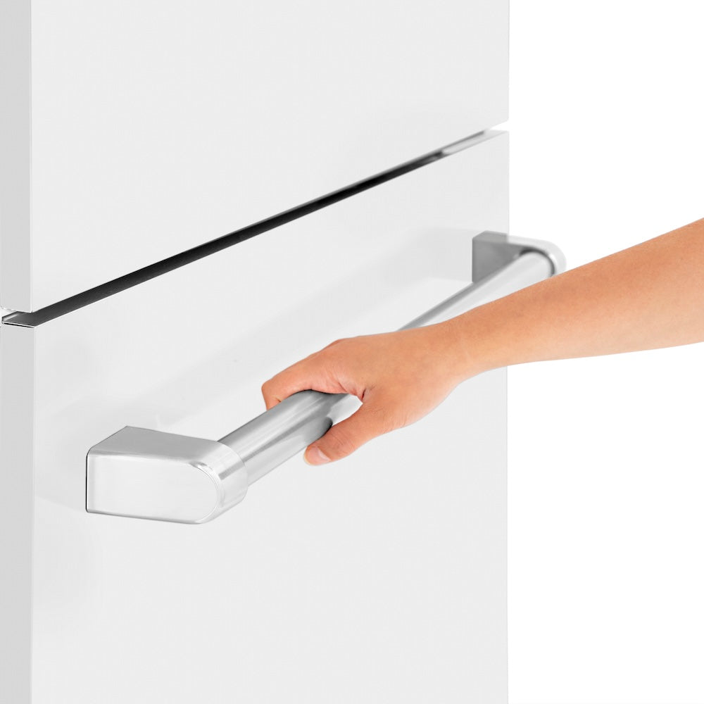 ZLINE 30 Inch 16.1 Cu Ft Built-In Bottom Freezer Refrigerator with Water Dispenser & Ice Maker - White Matte Finish (RBIV WM 30) | Perfect for Modern Kitchens, Open Floor Plans & Entertaining Spaces