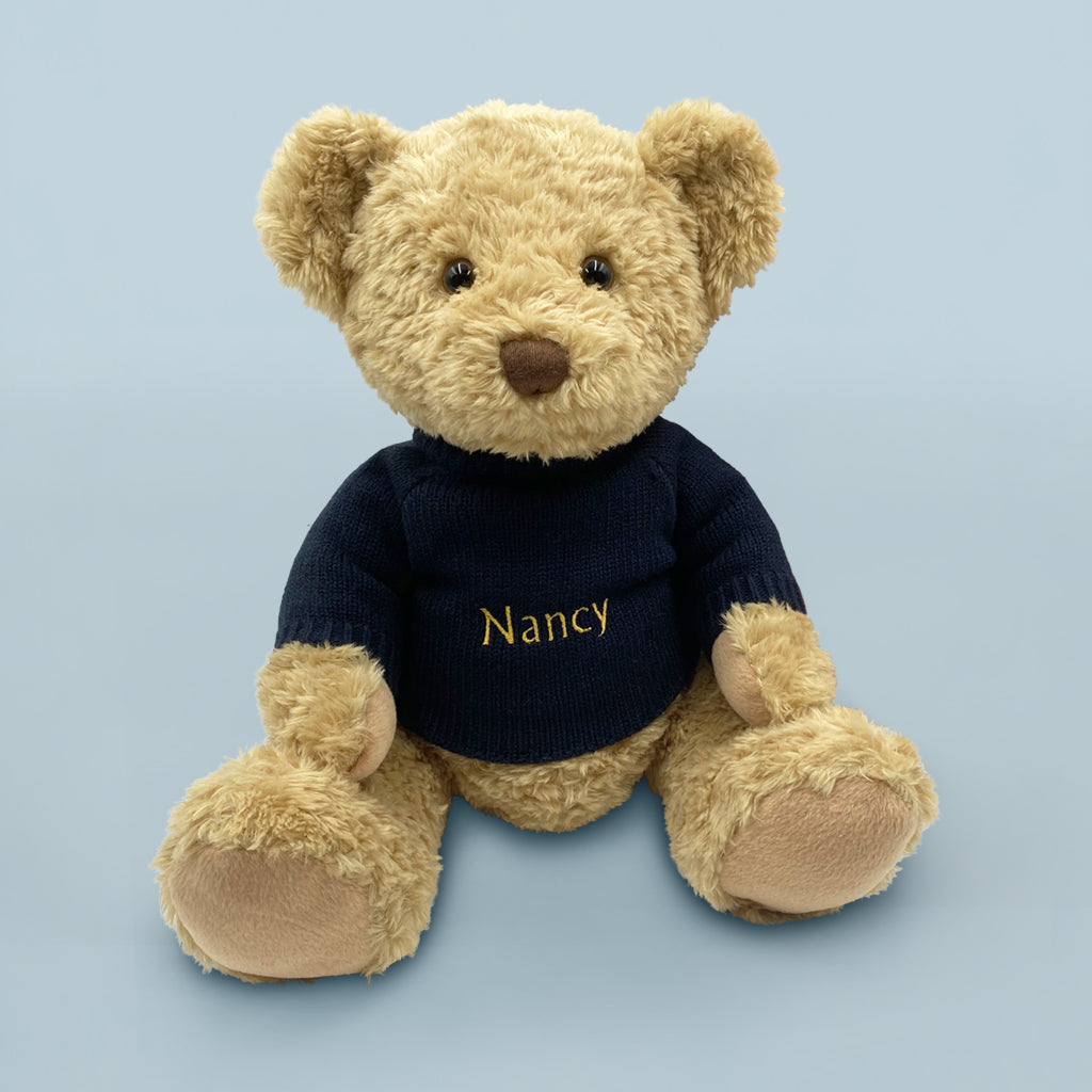 Personalized Christmas Year Bernard Bear Plush Toy - Cute Holiday Gift for Kids, Stocking Stuffer & Festive Home Decor