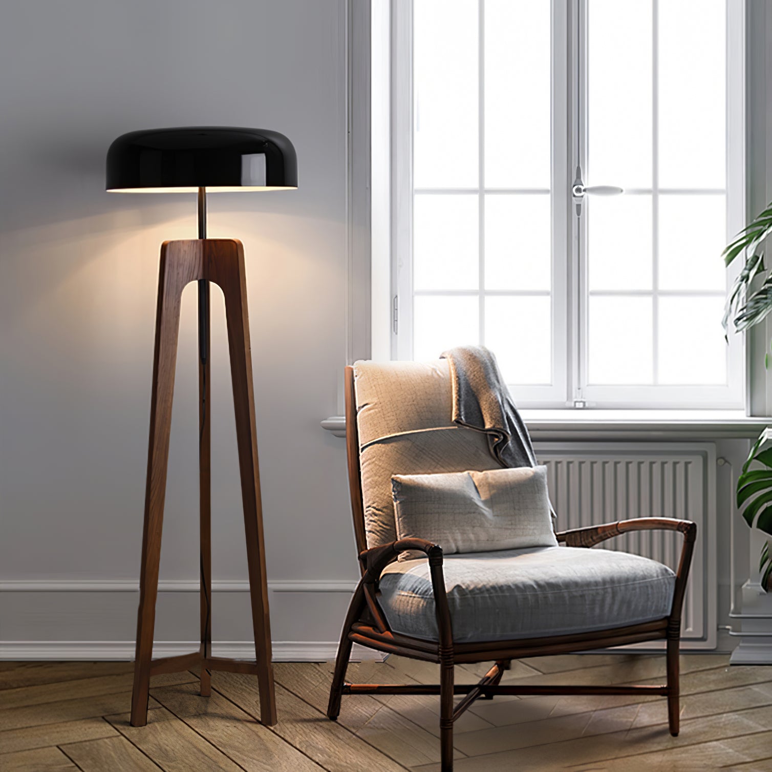 Modern Linea Floor Lamp - Adjustable LED Standing Light for Living Room, Bedroom & Office - Dimmable Brightness & Energy Efficient Design - Perfect for Reading, Working & Relaxing