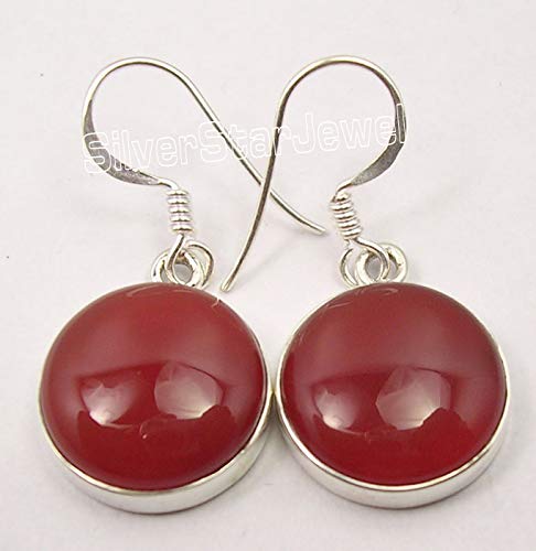 Cabochon Carnelian Earrings for Women - 1.3