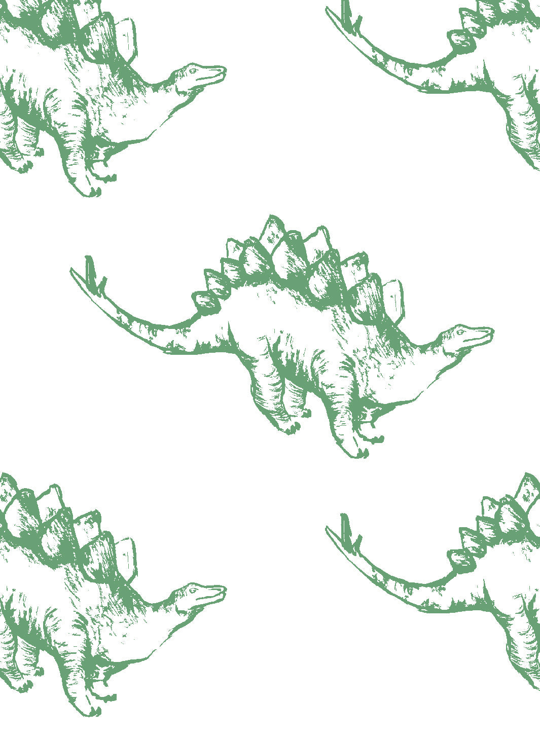 Dinos Green Wallpaper by Tea Collection - Premium Peel & Stick Wallpaper for Kids' Room, Nursery, or Playroom Decor