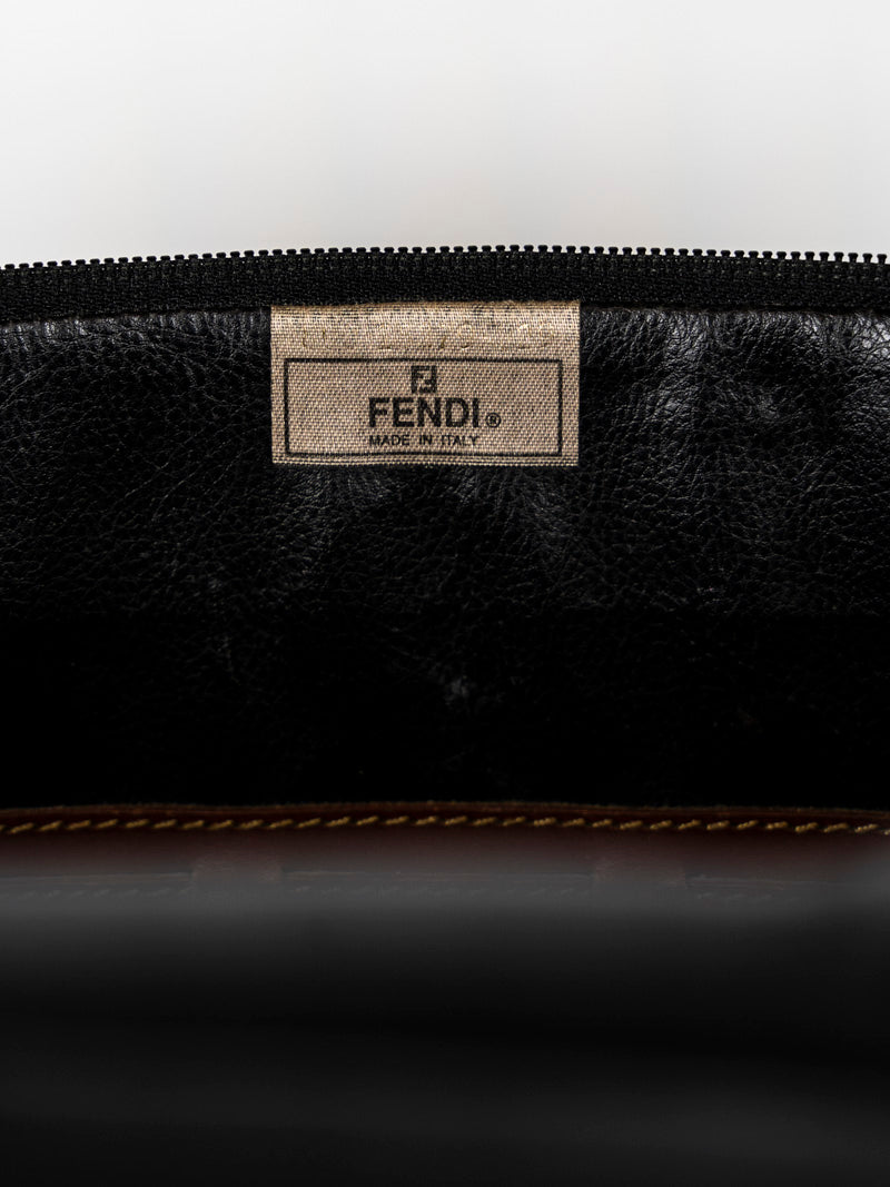 Fendi Striped Fabric Beauty Case - Travel Makeup Bag for Women, Perfect for Cosmetics Storage & On-the-Go Organization