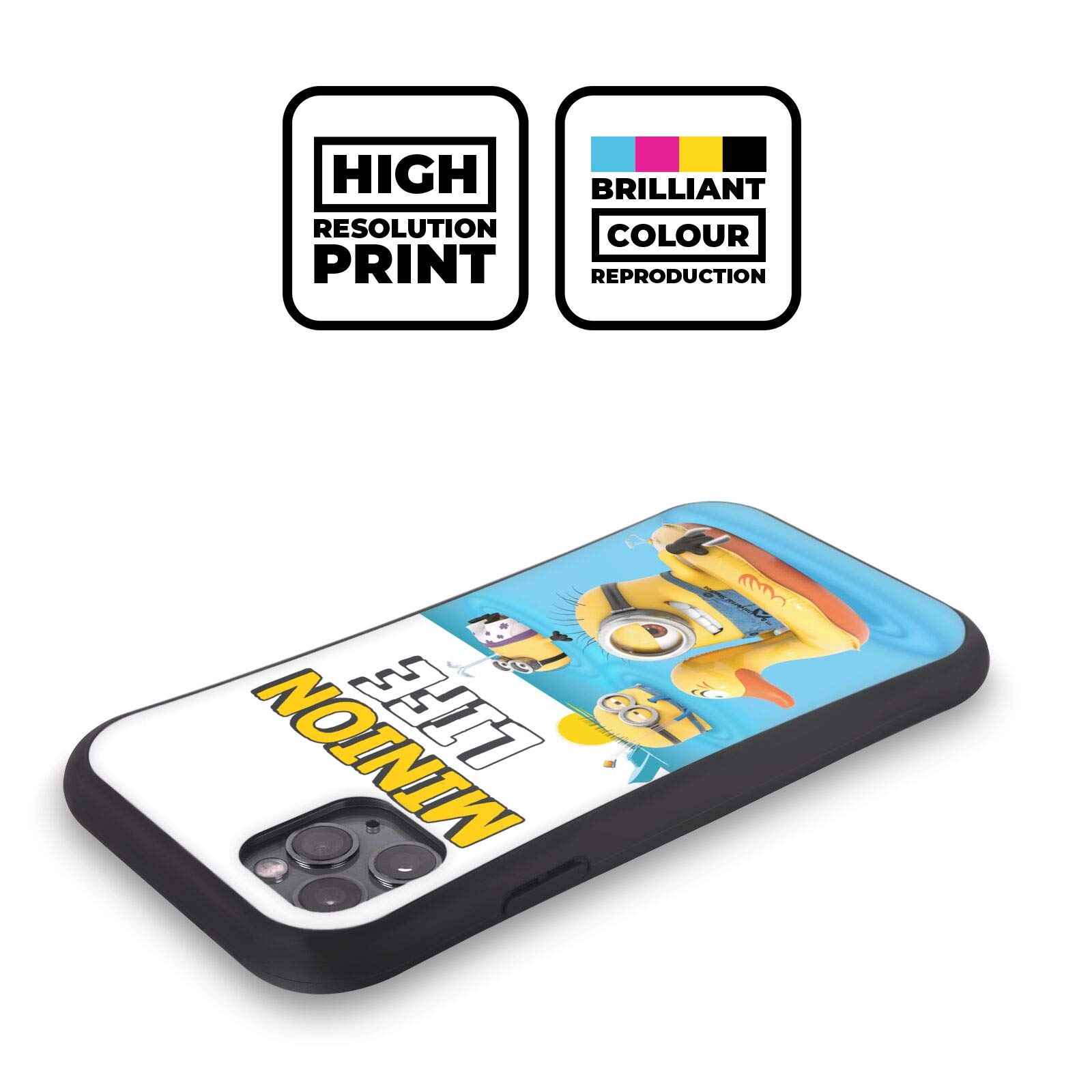 Officially Licensed Despicable Me Minions Hybrid Case for iPhone 11 - Funny Beach Life Design - Durable Protection for Work, Travel & Daily Use