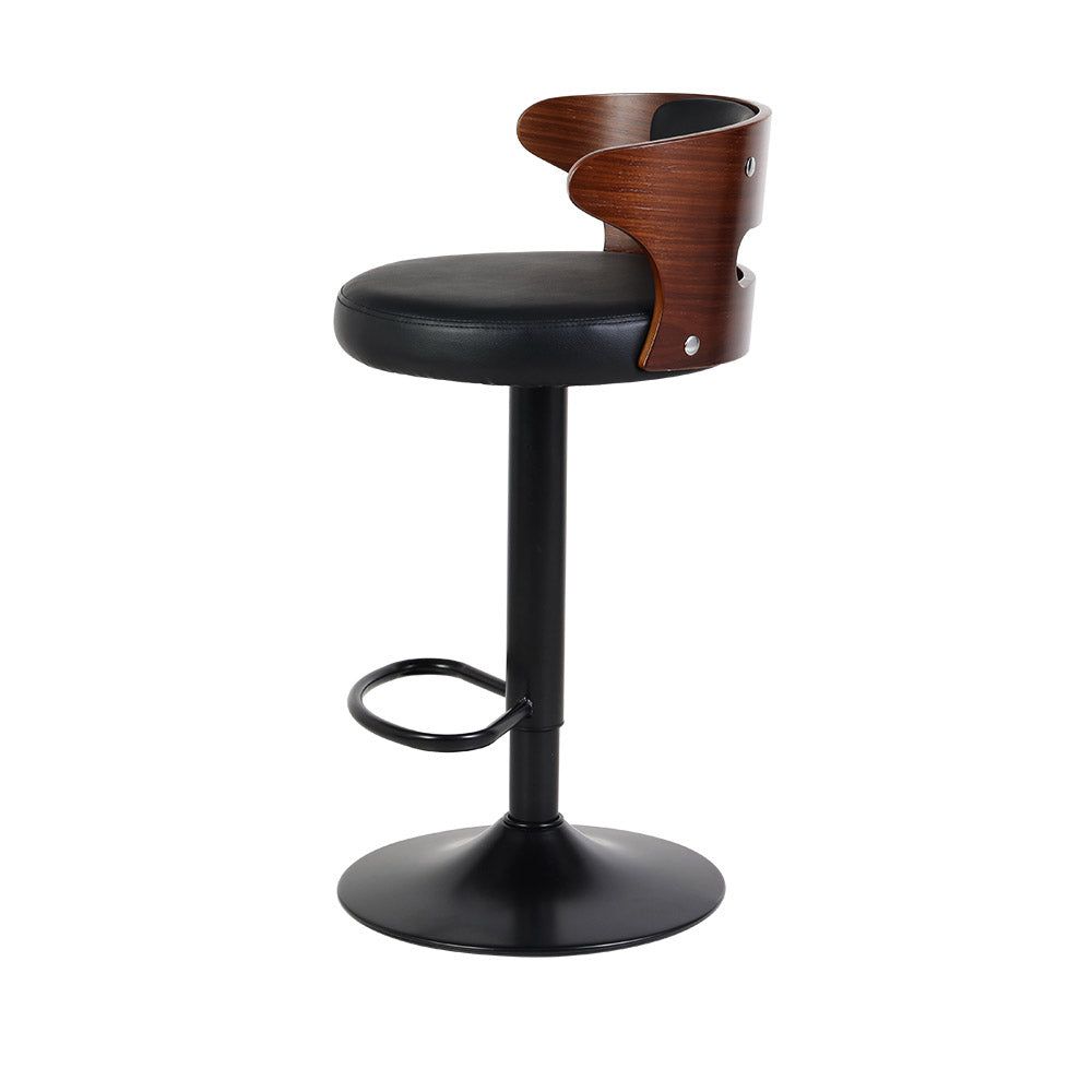 Adjustable Height Bar Stools with Gas Lift Mechanism - PU Leather Counter Stools for Kitchen Island, Breakfast Bar & Home Decor