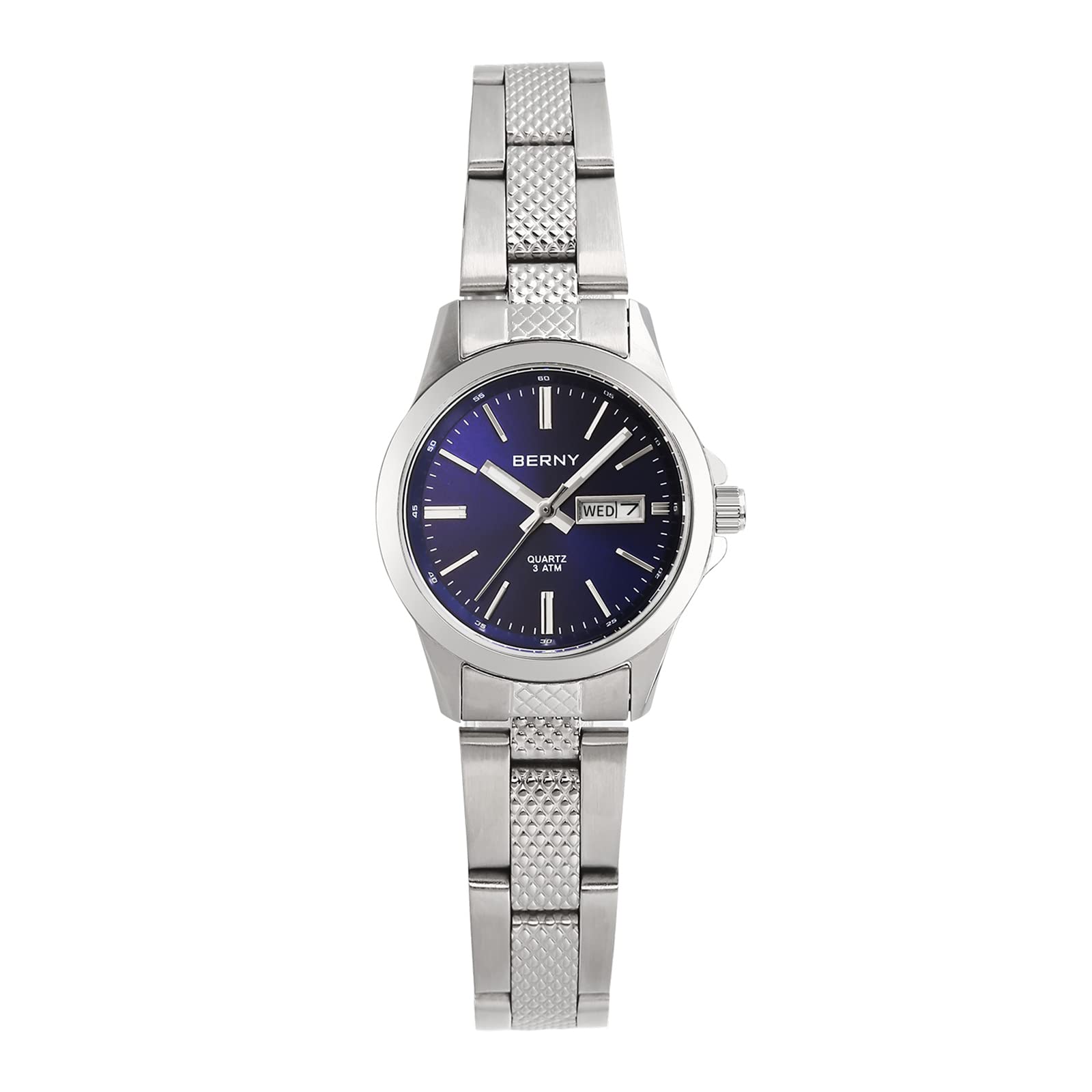 BERNY Women's Watches with Stainless Steel Band - Japanese Quartz Movement, 28mm Case - Elegant Dress Watch for Office, Party & Everyday Wear