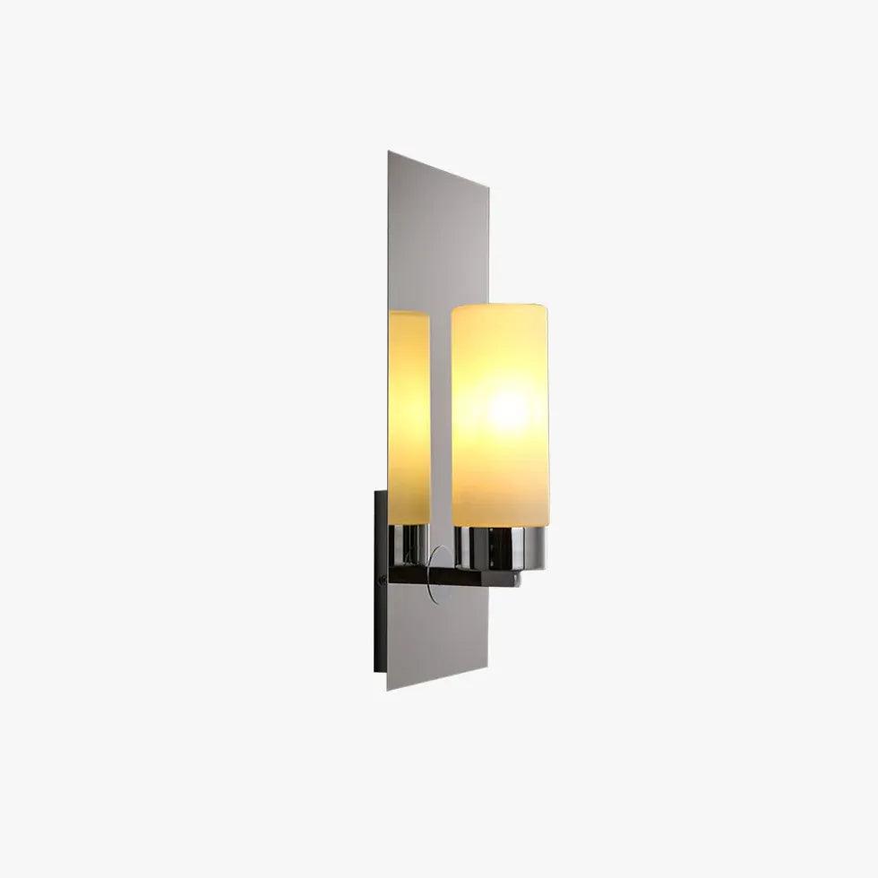 Modern Cylindrical White Glass Wall Sconce - Sleek Contemporary Lighting for Living Room, Bedroom, or Hallway Decor