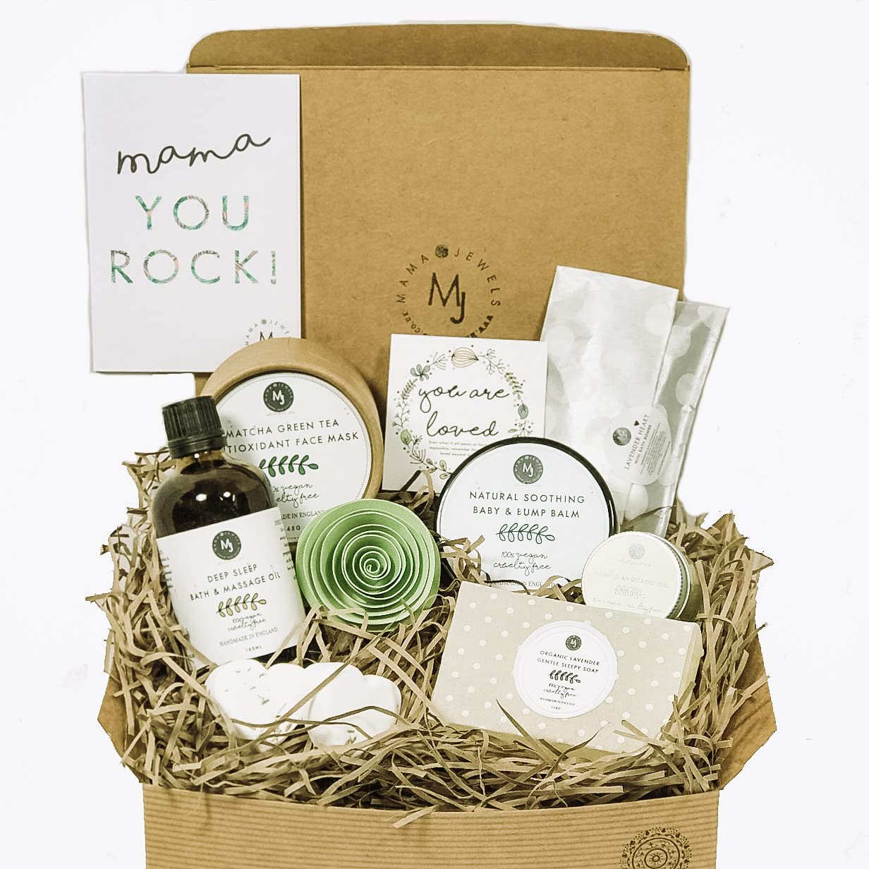 Luxury New Mom Gift Box - Large Green Maternity Pamper Hamper for Baby Showers & Postpartum Care - Perfect for Pregnancy, Newborn Care & Relaxation