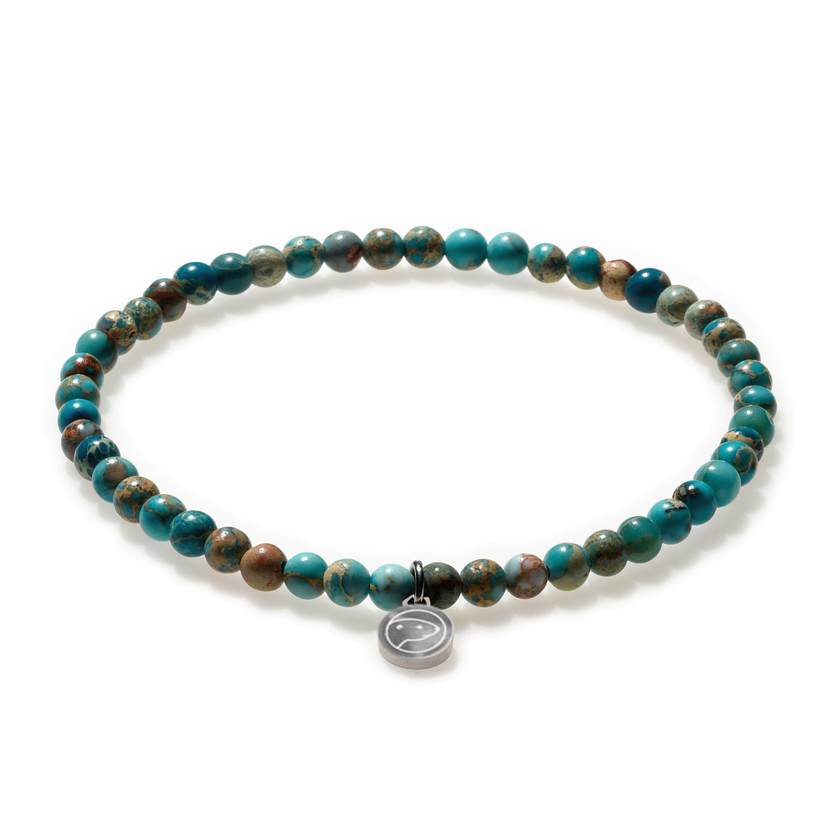 Lake Blue Emperor Bracelet Mini - Handmade Adjustable Beaded Bracelet for Men & Women - Perfect for Yoga, Meditation & Spiritual Healing