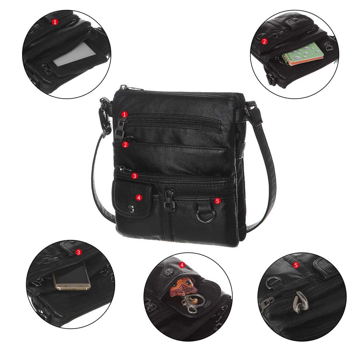 MINICAT Small Crossbody Purse for Women - Soft Synthetic Leather Shoulder Bag - Perfect for Travel, Shopping & Everyday Use