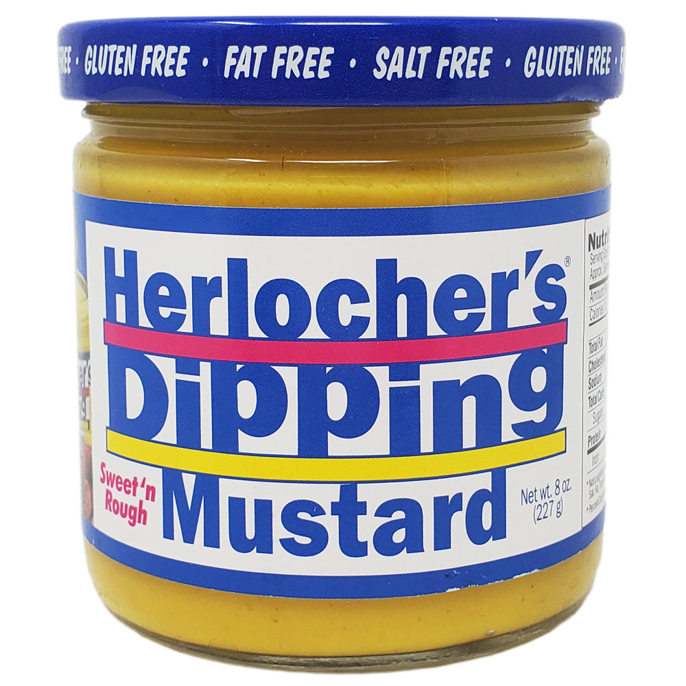 Herlocher's Premium Dipping Mustard - 8 oz Jar | Tangy & Spicy Condiment for Pretzels, Burgers, Hot Dogs & Sandwiches | Great for BBQs, Parties & Game Day Snacks