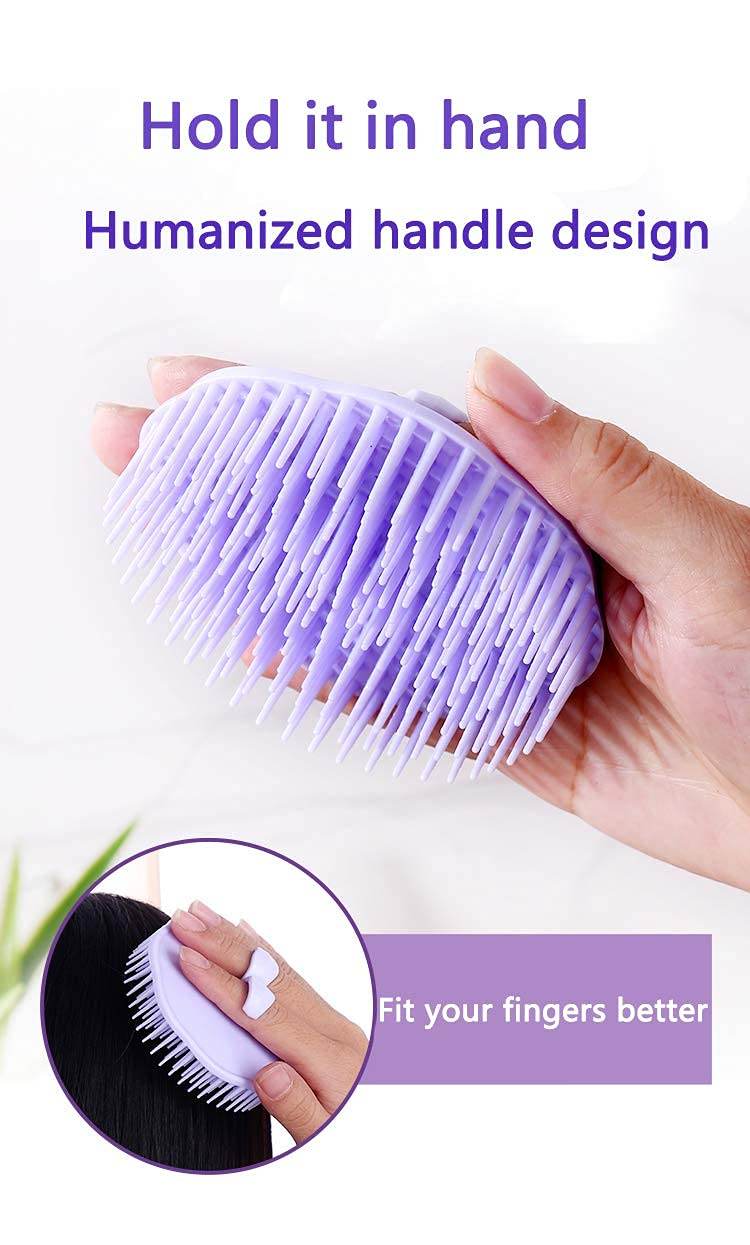 BOXO Silicone Scalp Massager Brush - Exfoliating Hair Scrubber for Dandruff Removal & Head Spa (1 Pack, Random Color) - Perfect for Shower, Salon & Home Hair Care Routine
