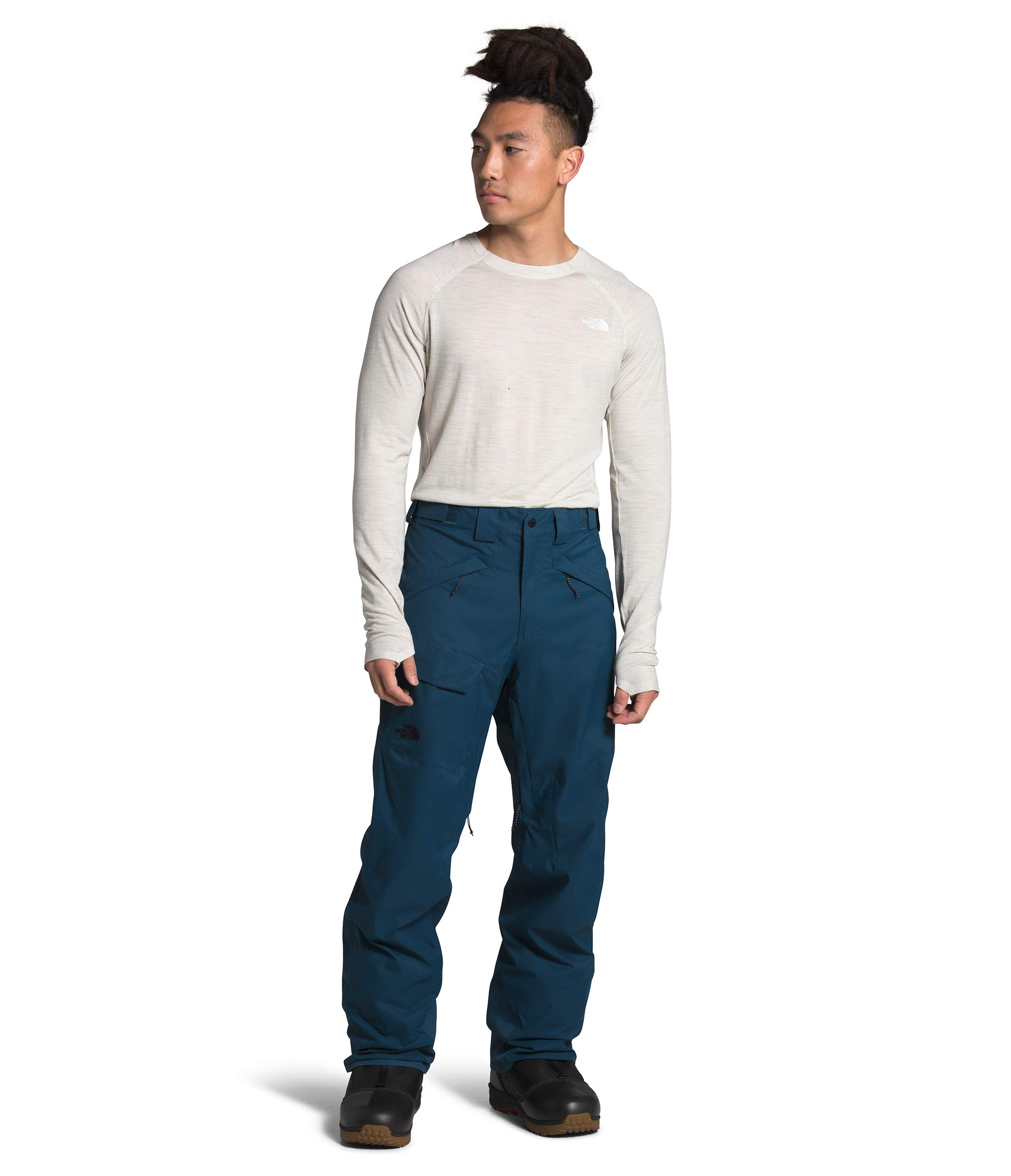 THE NORTH FACE Men's Freedom Insulated Snow Pants for Skiing & Snowboarding - Waterproof Winter Pants, Blue Wing Teal, Small Regular - Perfect for Cold Weather Outdoor Activities