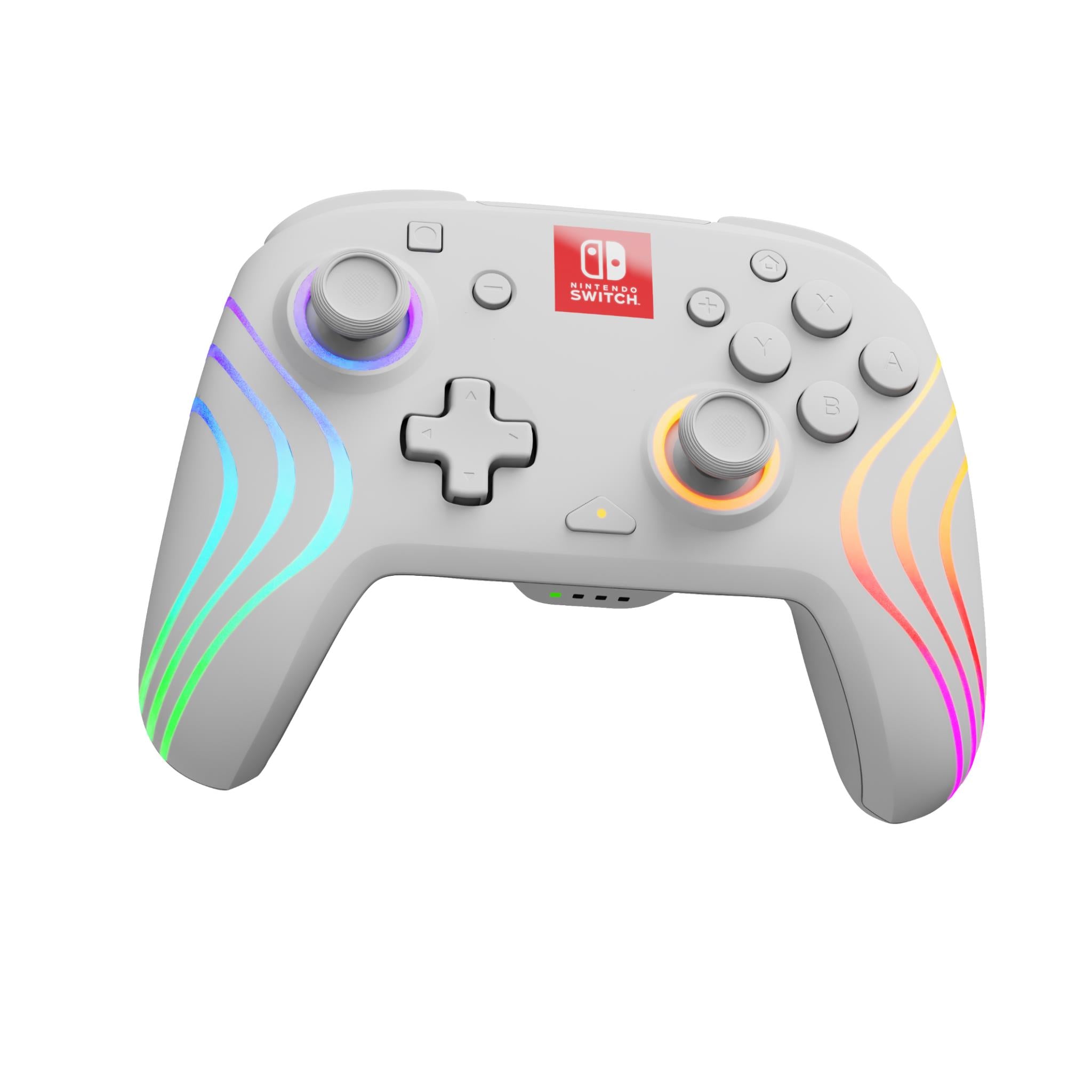 Afterglow Wave Wireless Controller for Nintendo Switch - White | Ergonomic Design, Motion Controls, HD Rumble | Perfect for Gaming at Home or On-the-Go