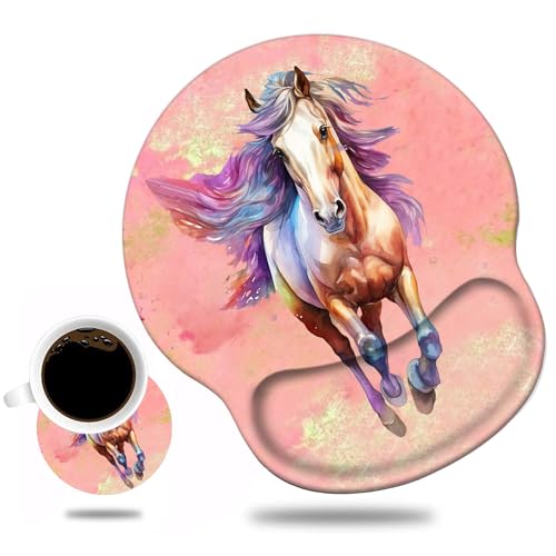 Watercolor Running Horse Painting Art