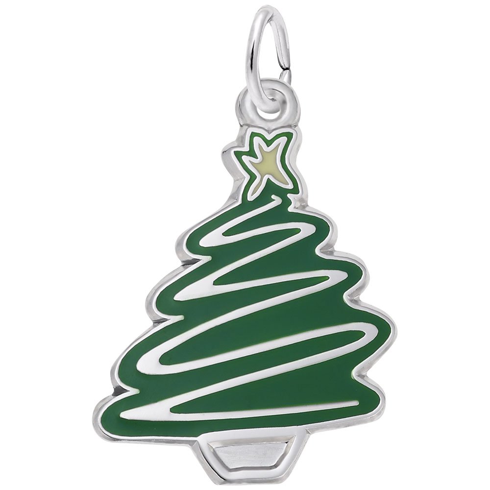 Christmas Tree Charm Pendant - Sterling Silver & Gold Plated Charms for Bracelets, Necklaces & Jewelry Making - Perfect for Holiday Gifts & DIY Craft Projects