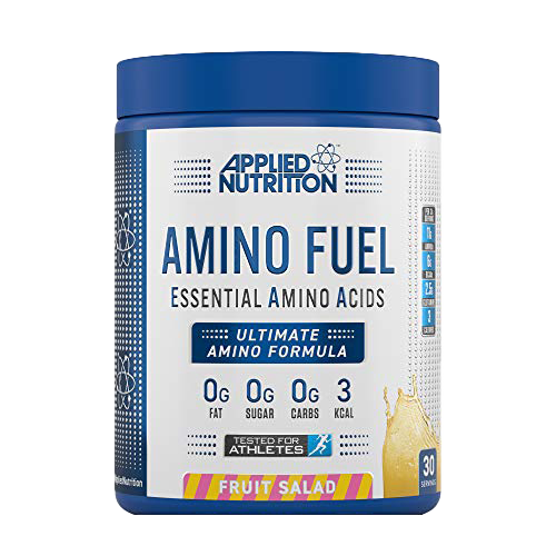 Applied Nutrition Amino Fuel - Essential Amino Acids (EAA) Powder Supplement for Muscle Fuel & Recovery - 390g (30 Servings) - Fruit Salad Flavor - Ideal for Post-Workout Recovery & Athletic Performance