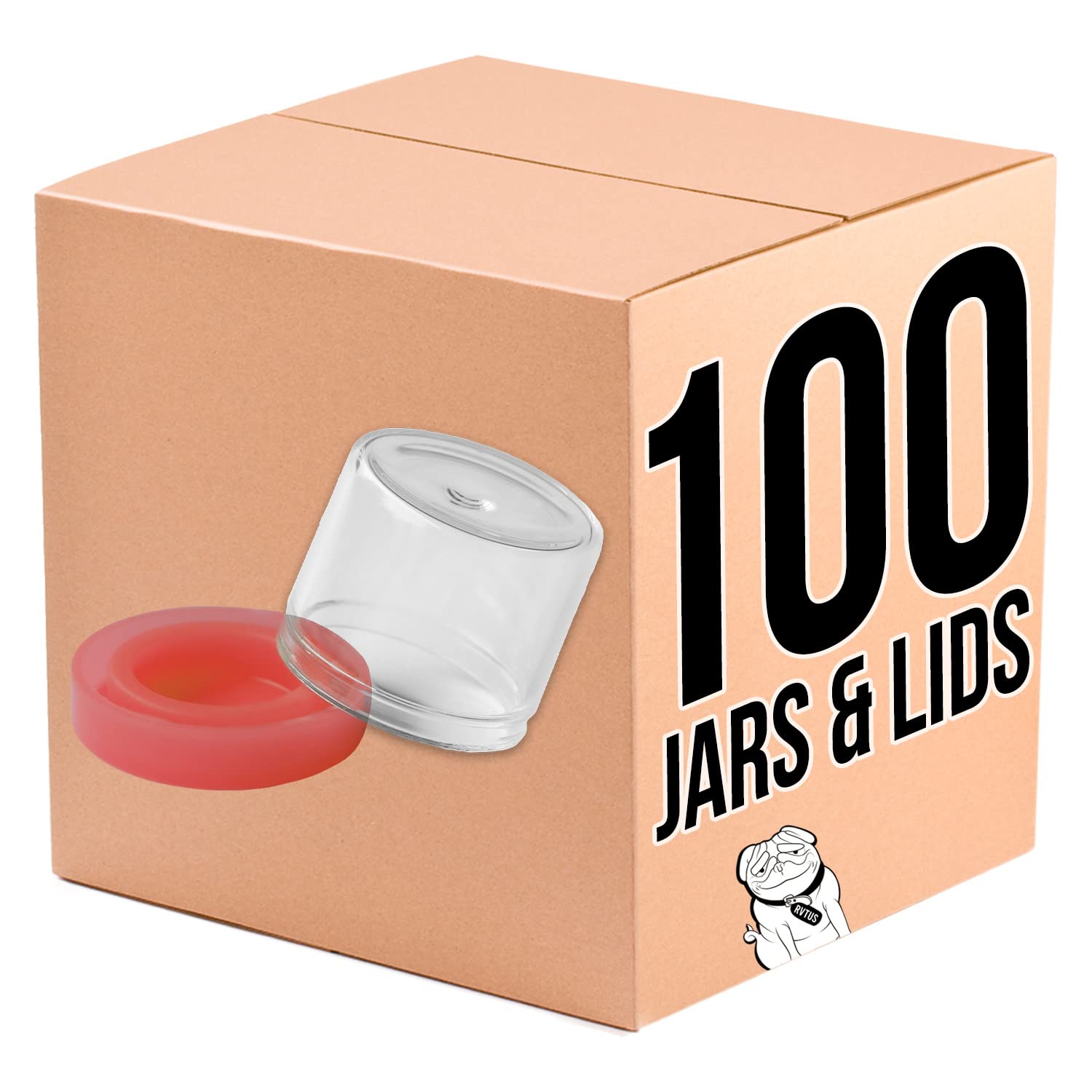 100-Pack 6ml Round Glass Jars with Silicone Lids - Airtight No-Neck Containers for Essential Oils, Waxes, Balms, Cosmetics & DIY Crafts - Perfect for Home, Salon & Travel Storage (Red)