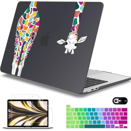 Colorful Giraffe Black