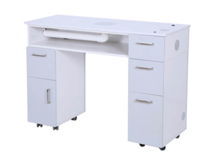 Professional MILAN Manicure Table - Portable Nail Salon Station for Home & Spa Use - Perfect for Manicures, Pedicures & Nail Art