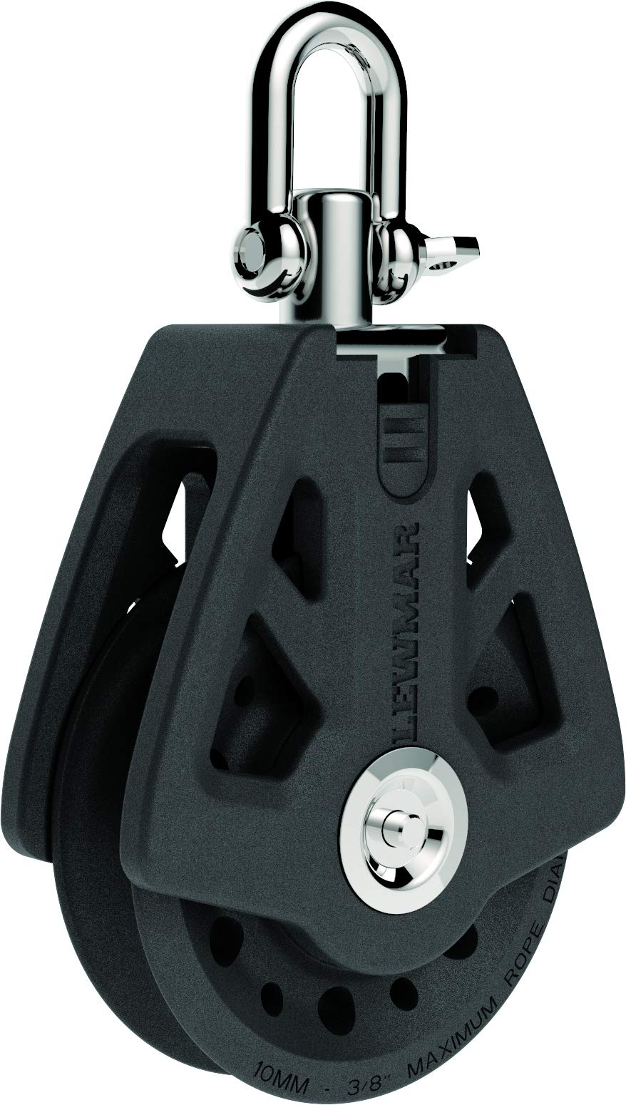 Lewmar 72MM Synchro Block Single – Free-Spin Bearing Self-Aligning Sailboat Deck Block for Smooth Power Transfer | Prevents Rope Wear | Max 7/16