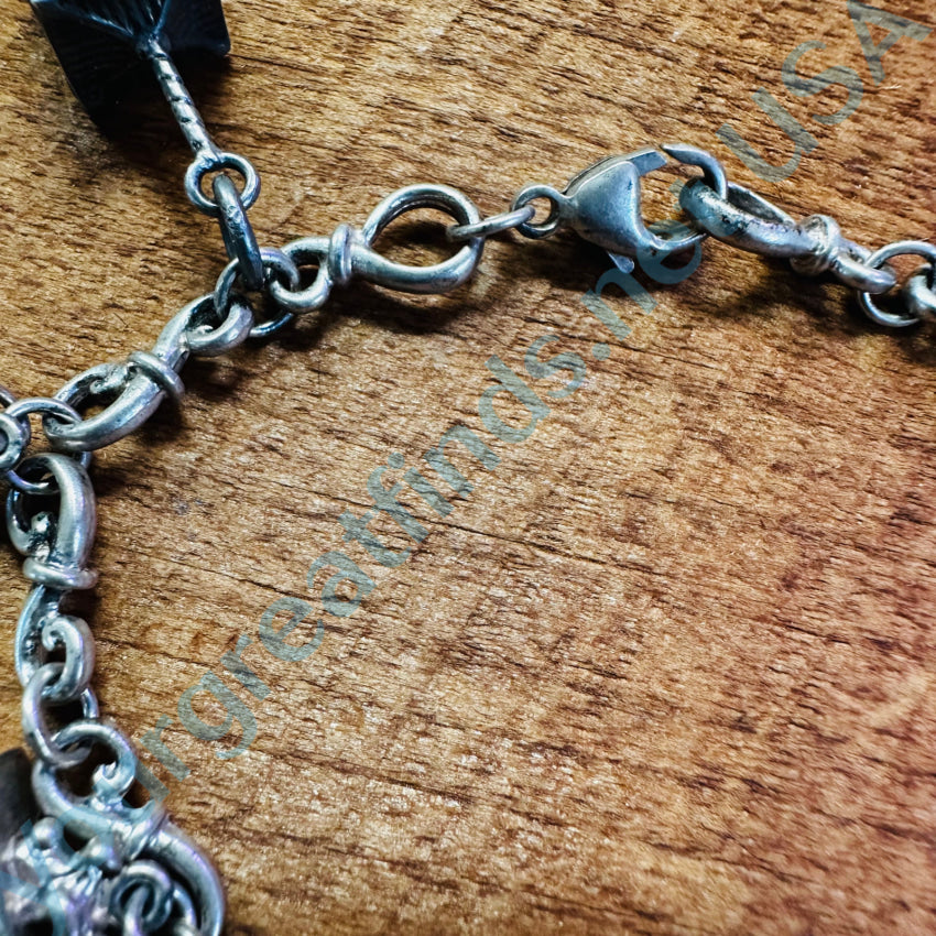 925 Sterling Silver Travel Charm Bracelet with 7 Charms - Perfect for Vacation, Gifts & Everyday Wear