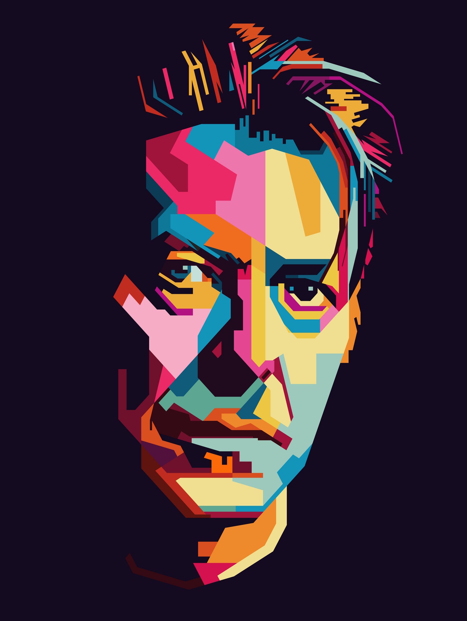 DAVID BOWIE Pop Art WPAP Poster - Vintage Music Wall Decor for Living Room, Bedroom & Office - Perfect Gift for Bowie Fans & Art Collectors