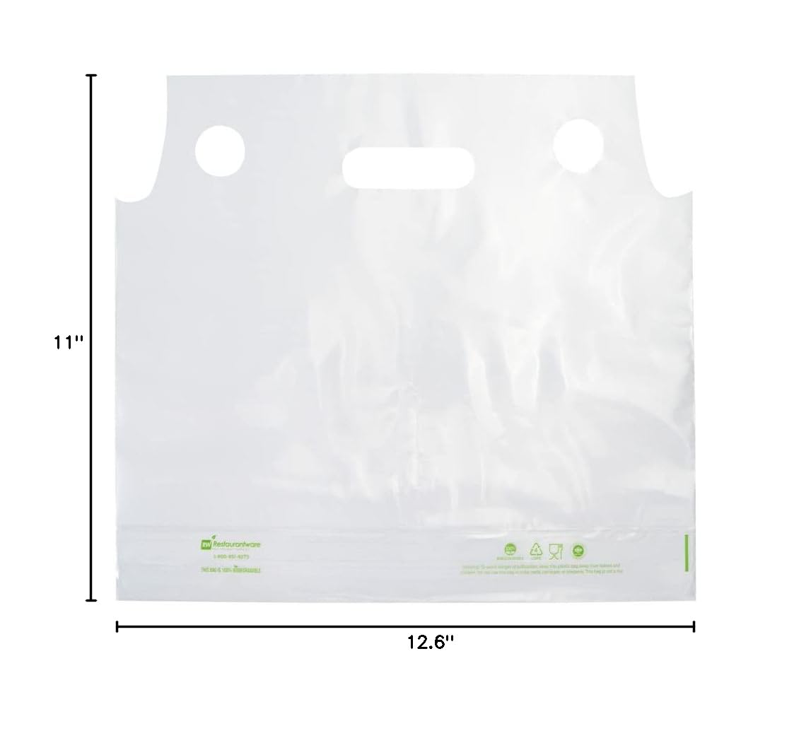 Restaurantware 100-Pack Clear Disposable Plastic Drink Carriers with Handles - Double Cup Holder for Coffee, Tea & Juice Delivery - Perfect for Takeout, Catering & Food Service Businesses