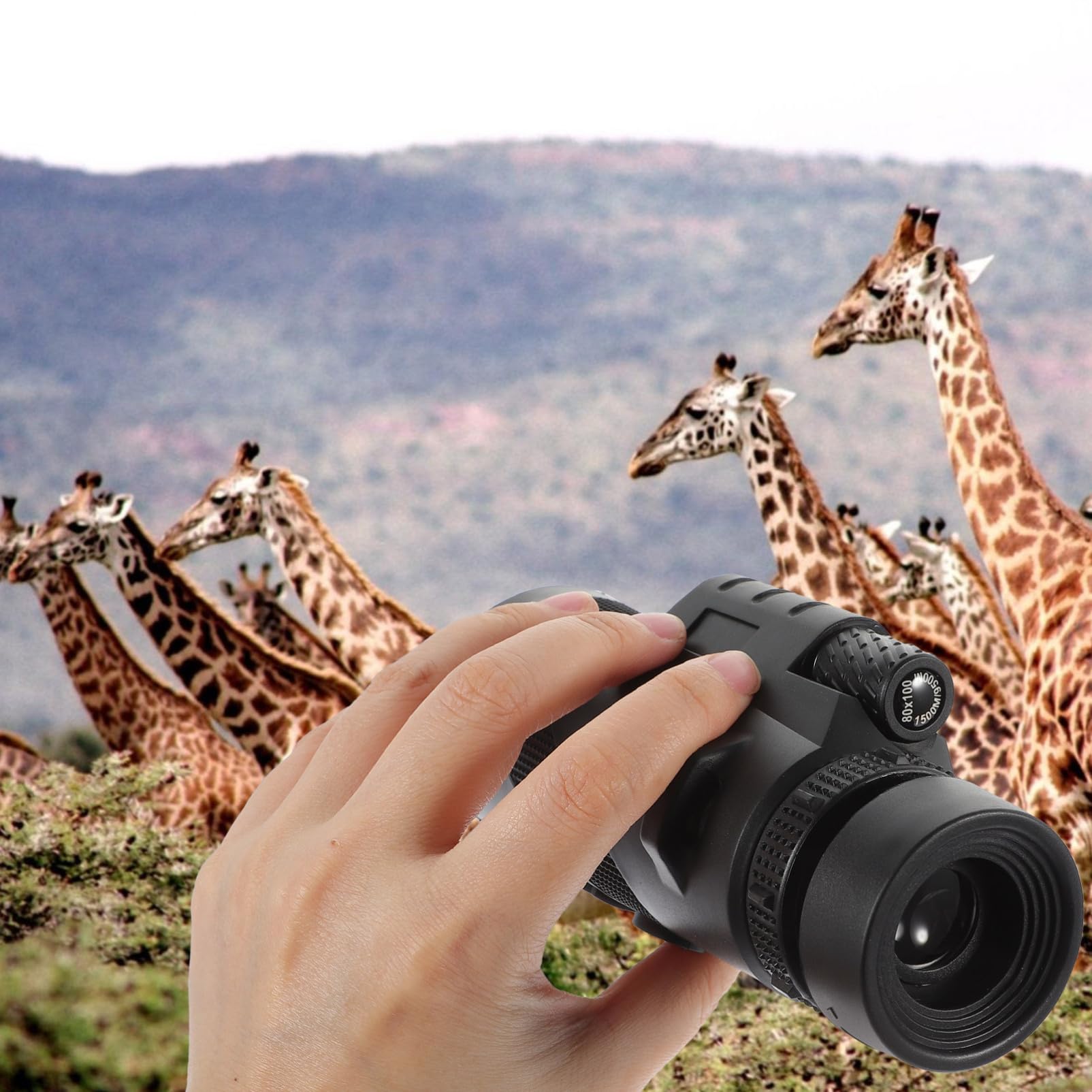 SWOOMEY Night Vision Binoculars - HD Handheld Monocular Telescope with PVC Soft Grip | Portable Pocket-Sized for Outdoor Adventures, Hunting, Camping & Night Observation